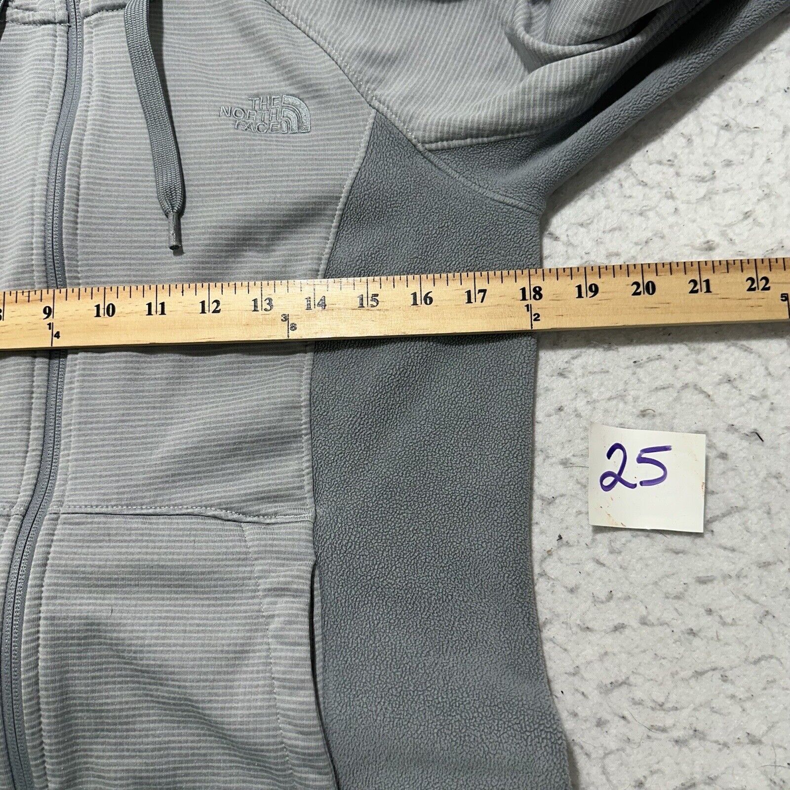 The North Face The North Face Medium Hoodie Fleece Gray Striped Sweatshirt Size M / US 6-8 / IT 42-44 - 11 Thumbnail