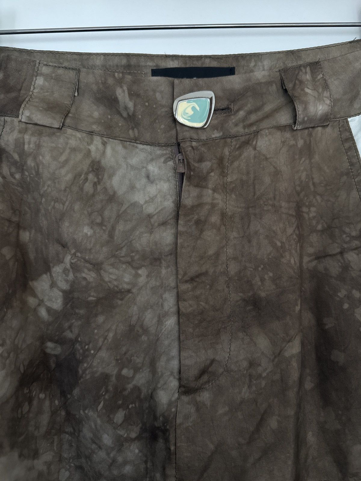 Vintage M.Y.O.B NYC Flared Pants – Zebra Contrast & Tie-Dye Brown Size 25" / US 0 / IT 36 - 7 Thumbnail