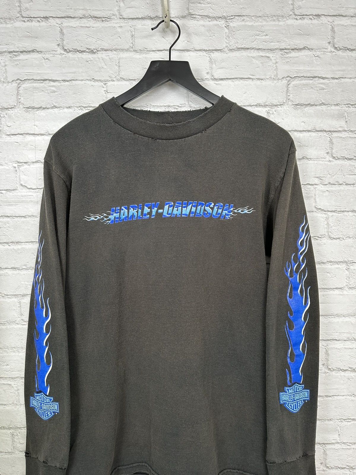 Harley Davidson (S) SICK THRASHED FADED Harley Davidson Long Sleeve T Shirt Size US S / EU 44-46 / 1 - 5 Thumbnail