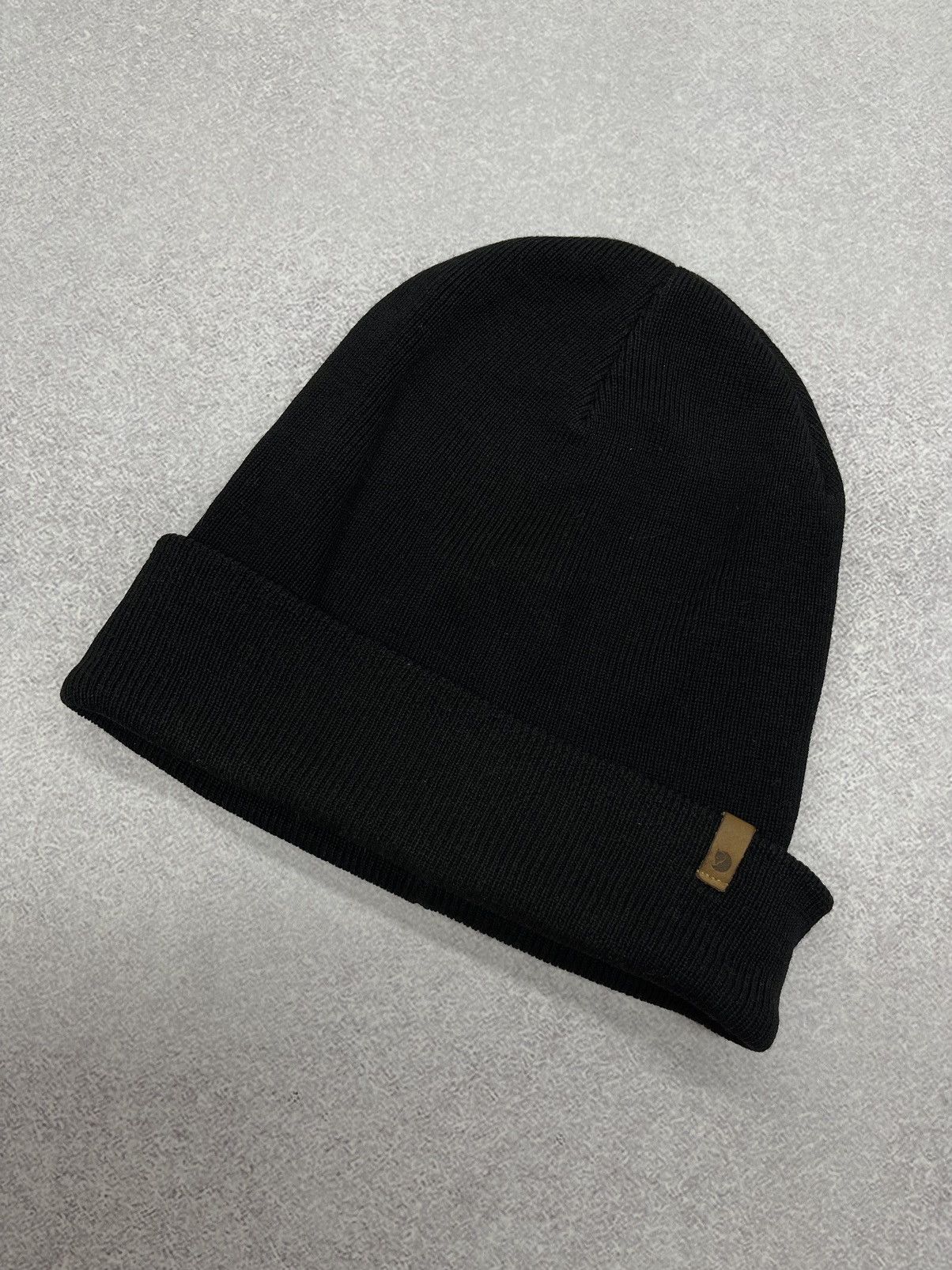 Fjallraven Mens Fjallraven Knit Wool Beanie Hat Black Size ONE SIZE - 6 Thumbnail