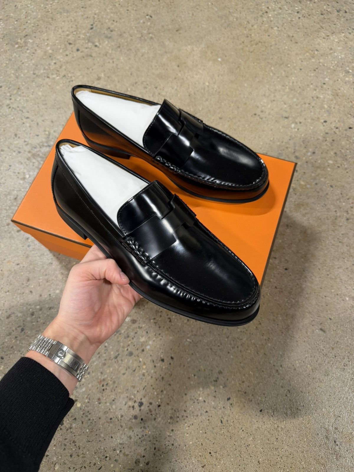 Hermes Hermes Paris Luc Leather Loafer NEW 1300$ Size US 9 / EU 42 - 1 Thumbnail