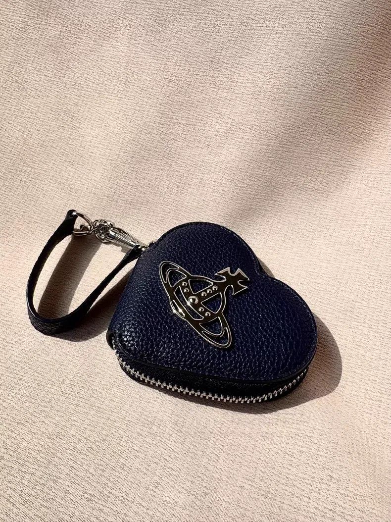 Vivienne Westwood Vivienne Westwood Navy blue small heart coin purse Size ONE SIZE - 4 Thumbnail
