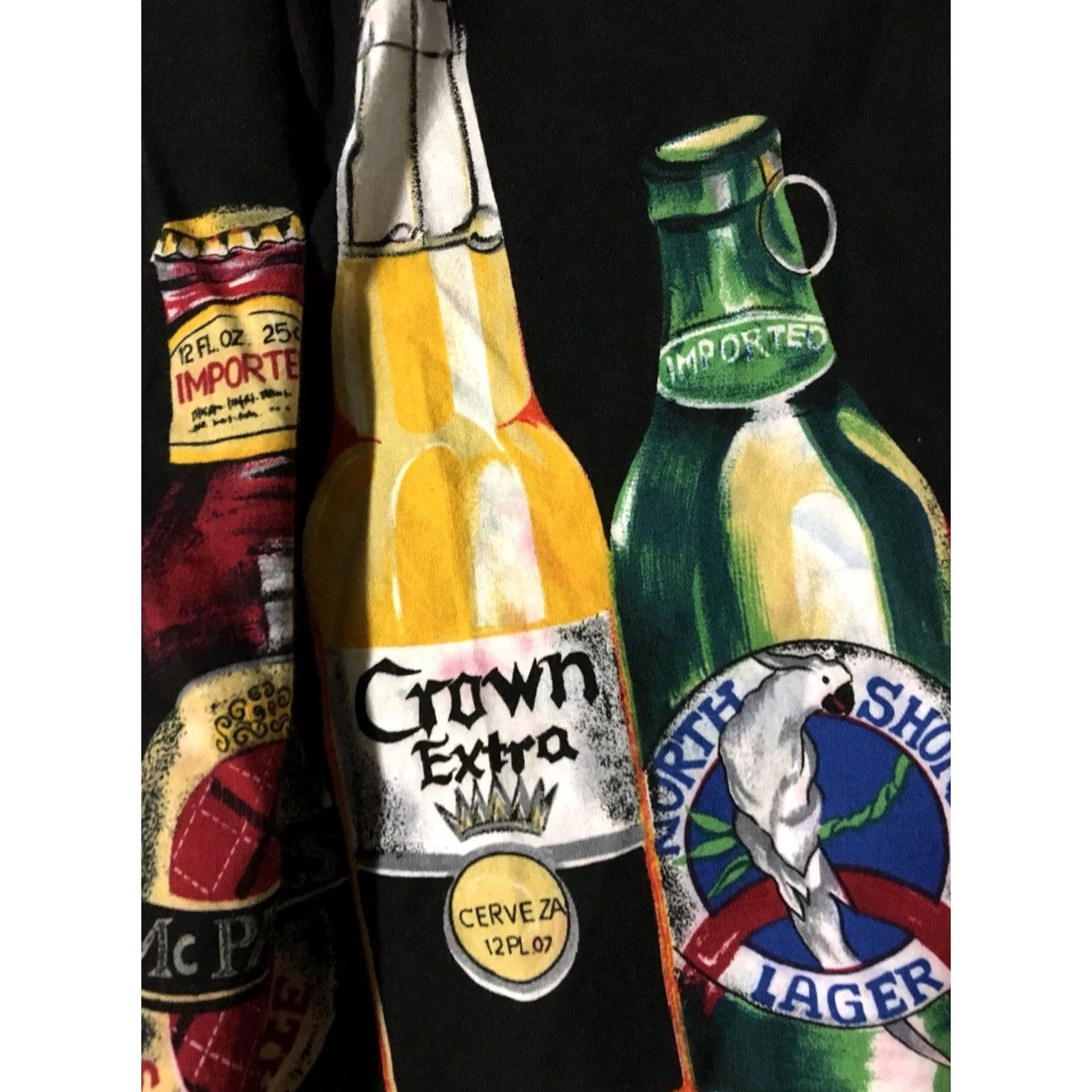 Nautica VINTAGE Spot Hawaiian Beer Bottle Shirt L USA Surfing Nautical Maui Funny Bar Shirt Size US L / EU 52-54 / 3 - 5 Thumbnail