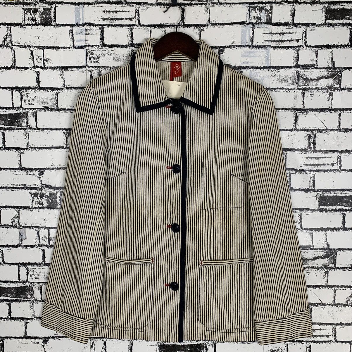 Designer × Japanese Brand Japanese Brand EF Stripes Jacket for Women Size M / US 6-8 / IT 42-44 - 1 Thumbnail