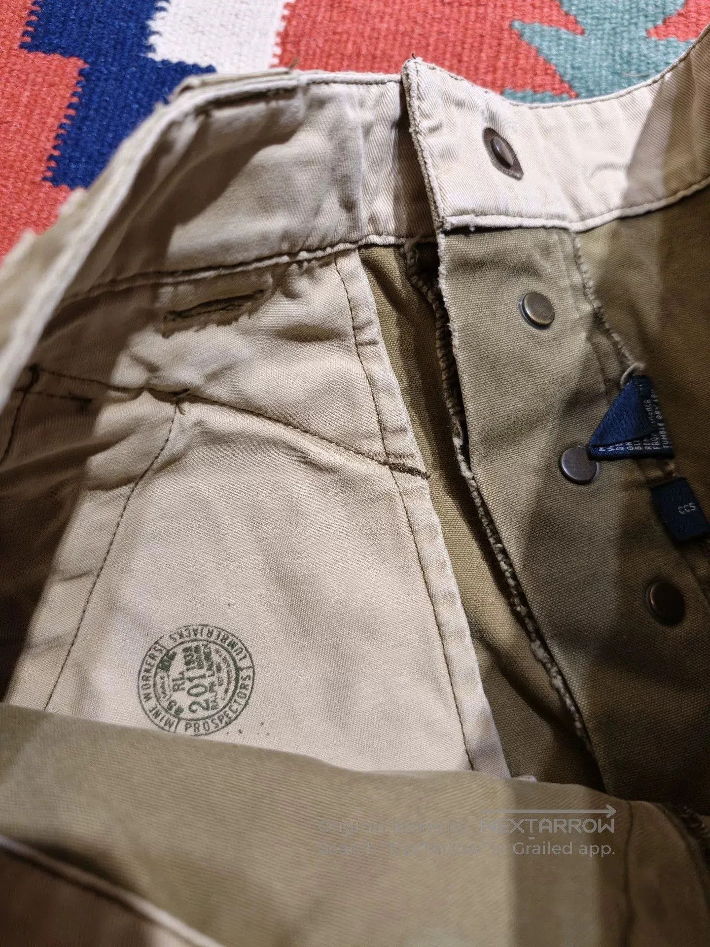 Ralph Lauren Blue Label Ralph Lauren RRL Waxed Cargo Shorts. Size US 33 - 8 Thumbnail