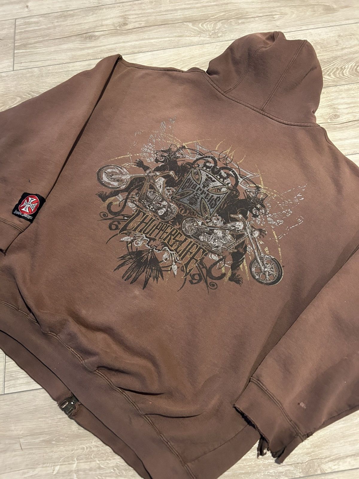 West Coast Choppers Vintage West Coast Chopper Zip-Up Hoodie Size US L / EU 52-54 / 3 - 5 Thumbnail