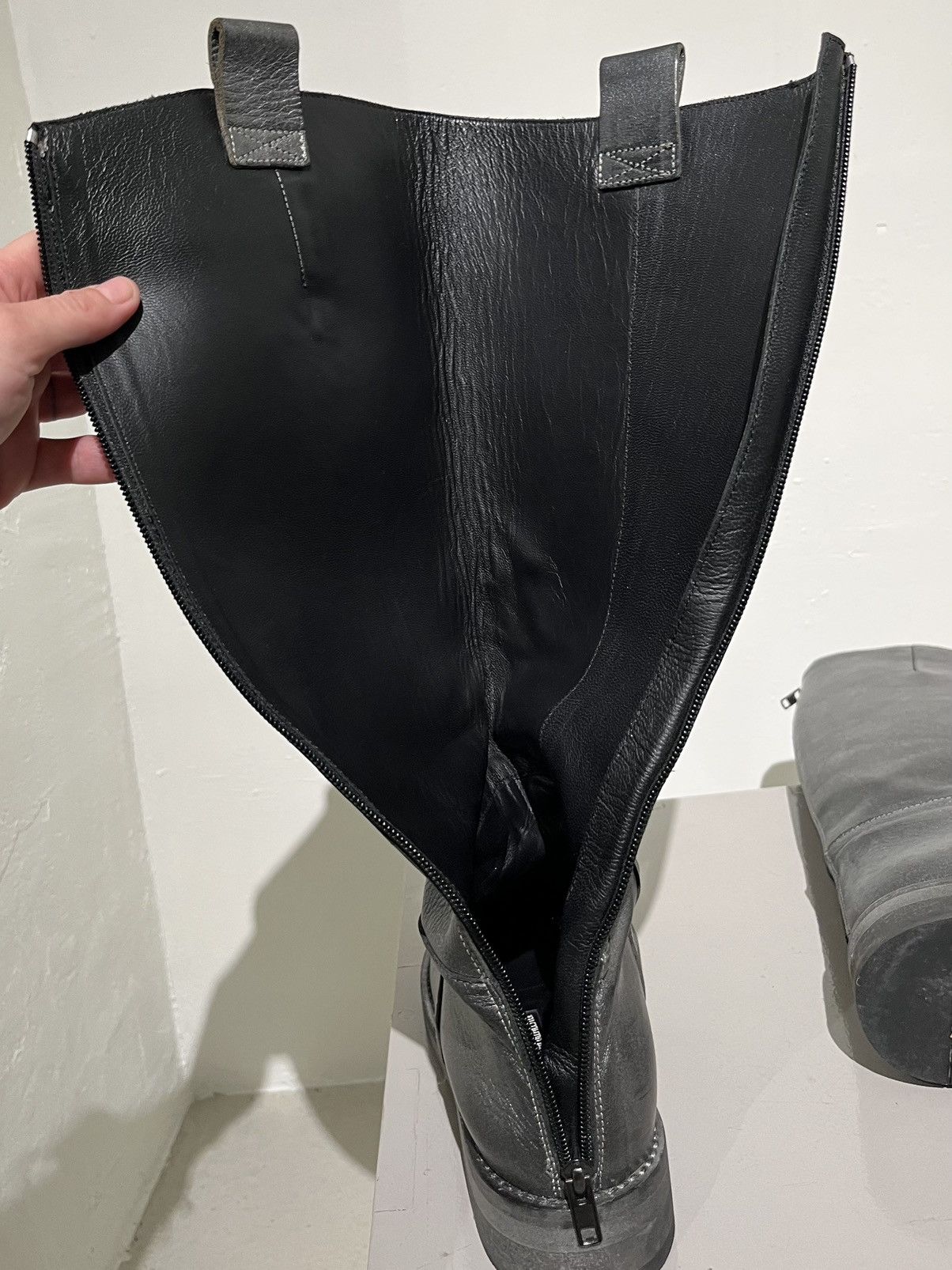 Ann Demeulemeester Fall 2006 Metallic Riding Boots Size US 7.5 / IT 37.5 - 8 Thumbnail