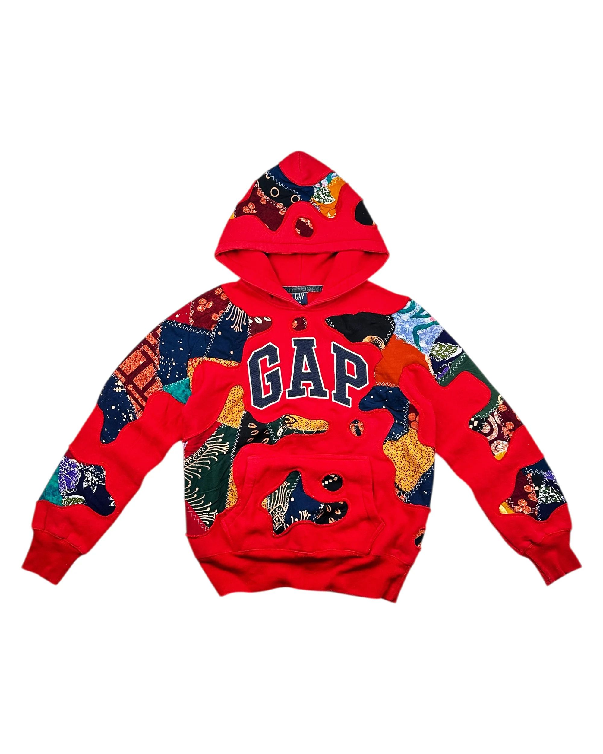 Japanese Brand Re-worked 1 of 1 GAP Batik Legacy Patchflow Hoodie Size M Size US M / EU 48-50 / 2 - 3 Thumbnail