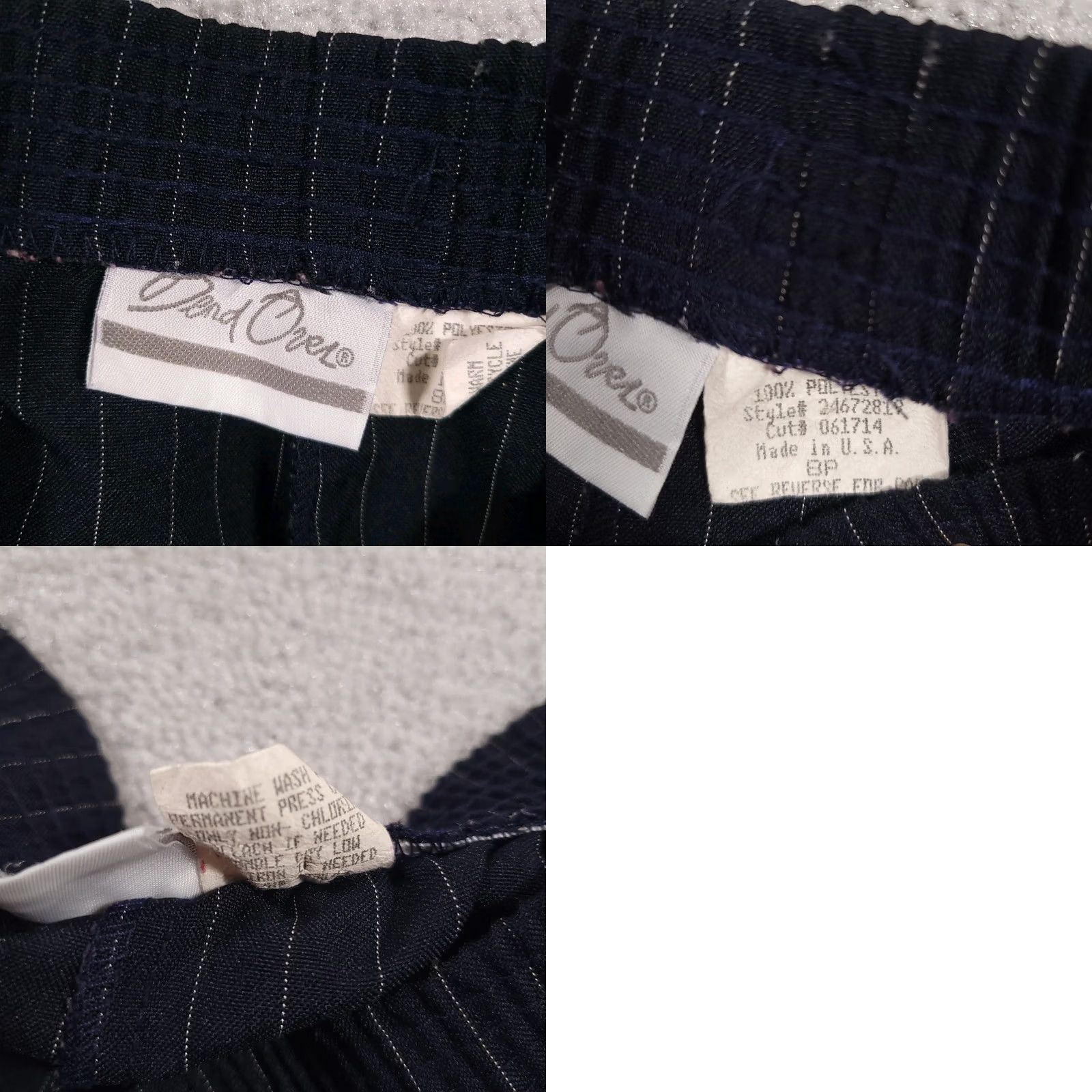 Levi's Vtg Levi Strauss & Co Bend Over Pull On Pants Women's Size 8P Blue Pinstripe USA Pants Women 8P Blue Pinstripe USA Size 30" / US 8 / IT 44 - 9 Thumbnail