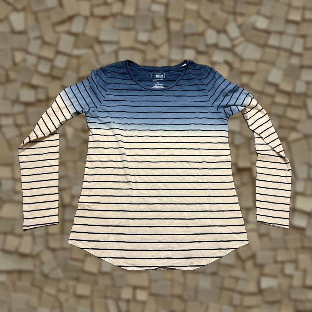 Vintage Sonoma Shirt Women's Size Small Blue White Striped Long Sleeve Modern Casual Size S / US 4 / IT 40 - 1 Thumbnail