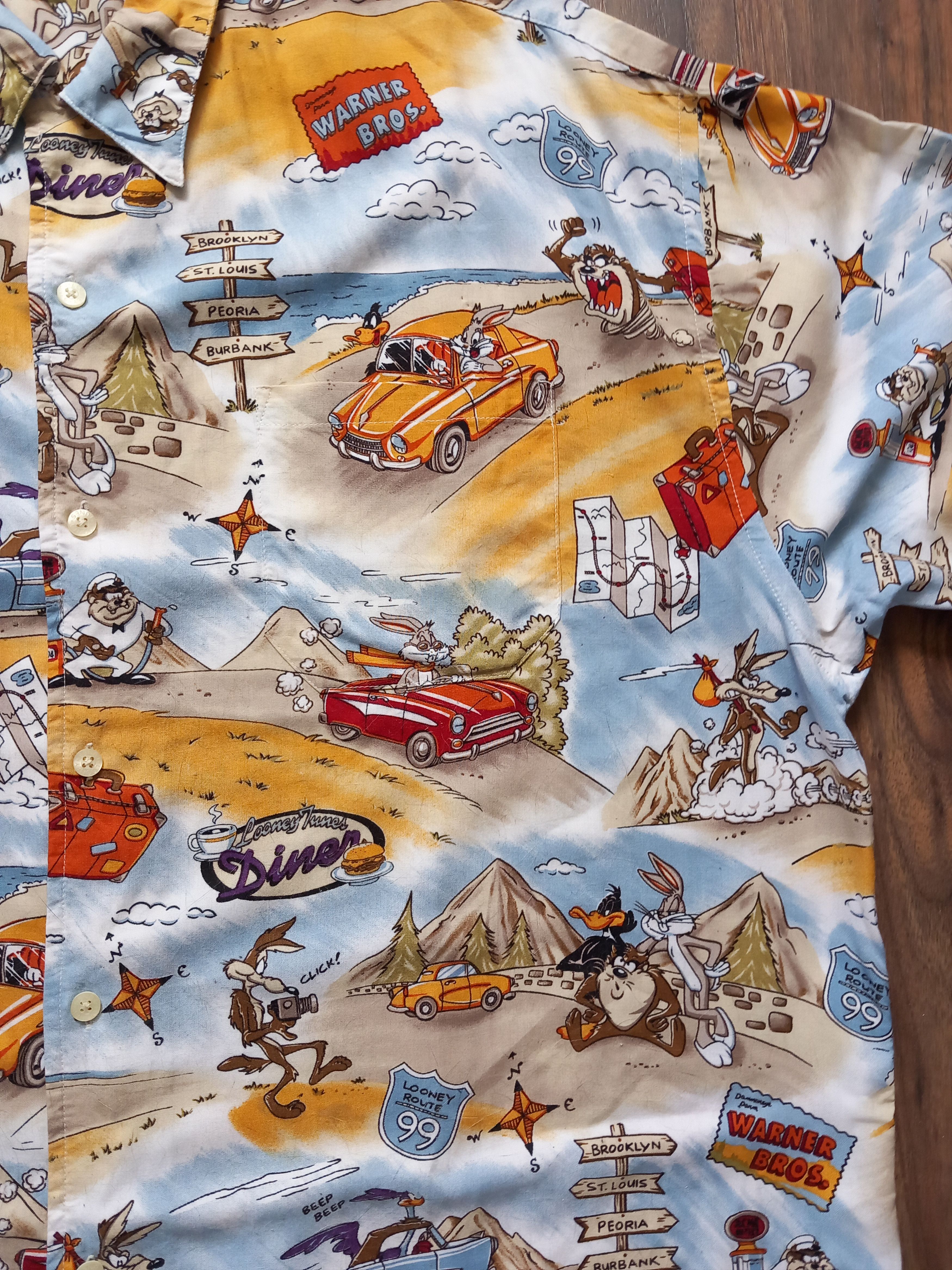 Warner Bros Looney Tunes vintage shirt sleeve shirt 2000 XXL Size US XXL / EU 58 / 5 - 5 Thumbnail