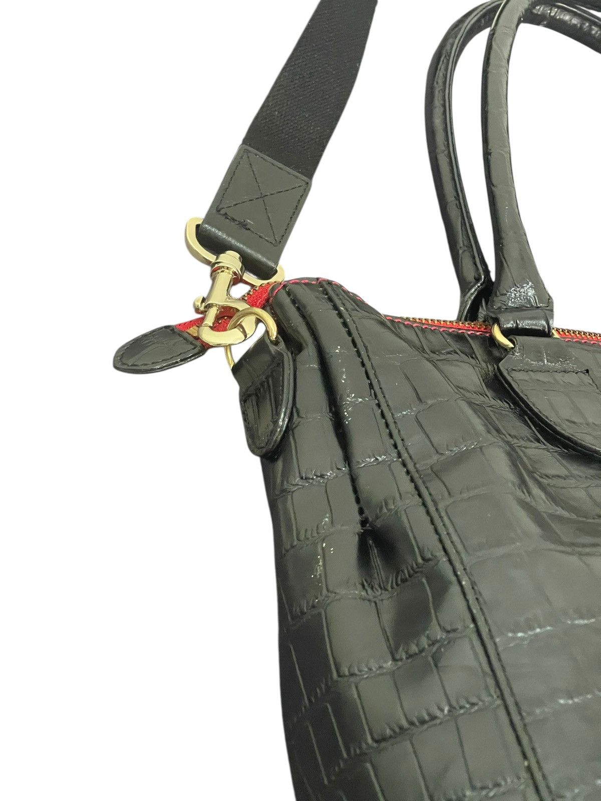 Genuine Leather Crocodle Embossed Leather mConcerto Tote Shoulder Bag 2🟩2 Size ONE SIZE - 12 Thumbnail