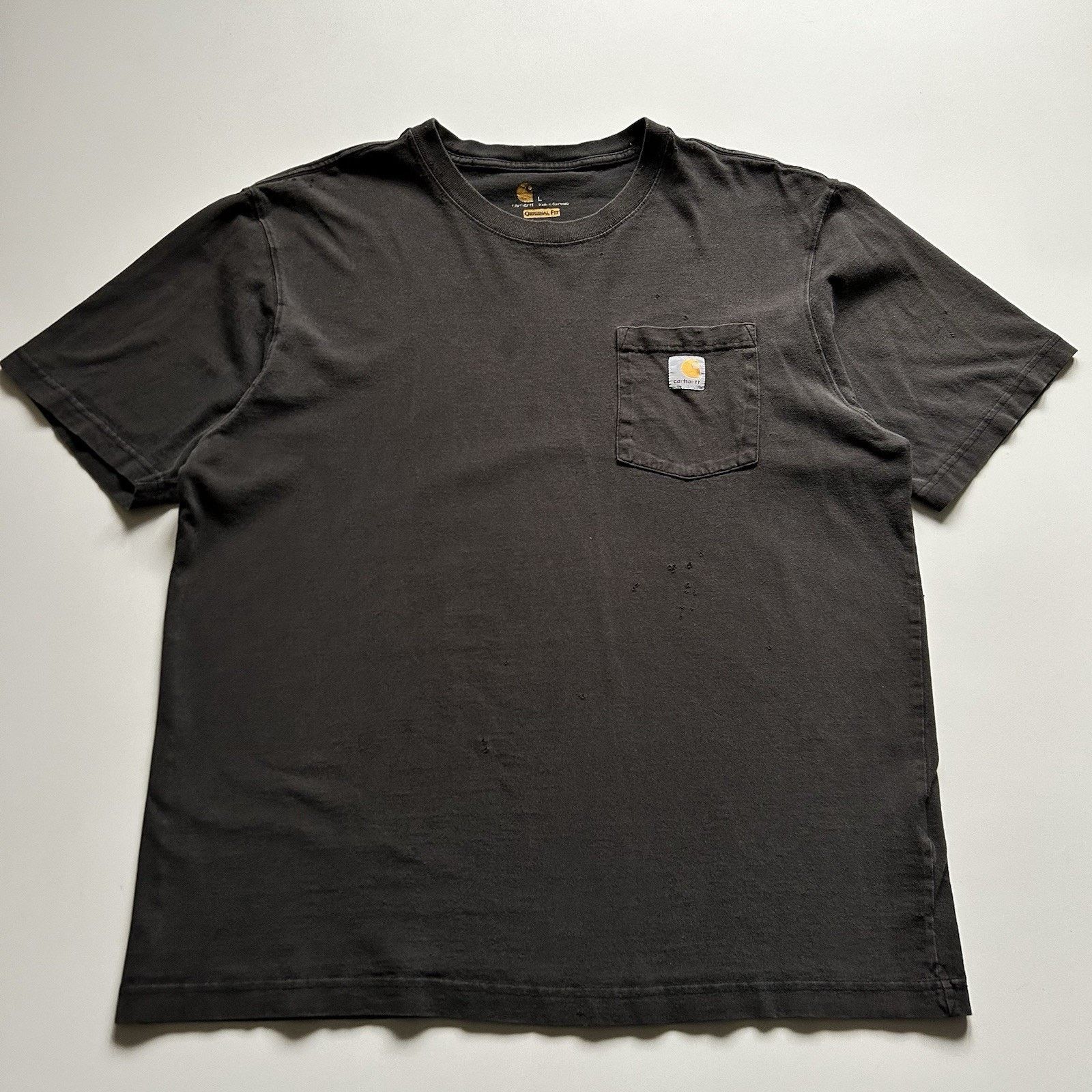 Carhartt Vintage Y2K Carhartt Pocket T Shirt Large Black Original Fit Size US L / EU 52-54 / 3 - 1 Thumbnail
