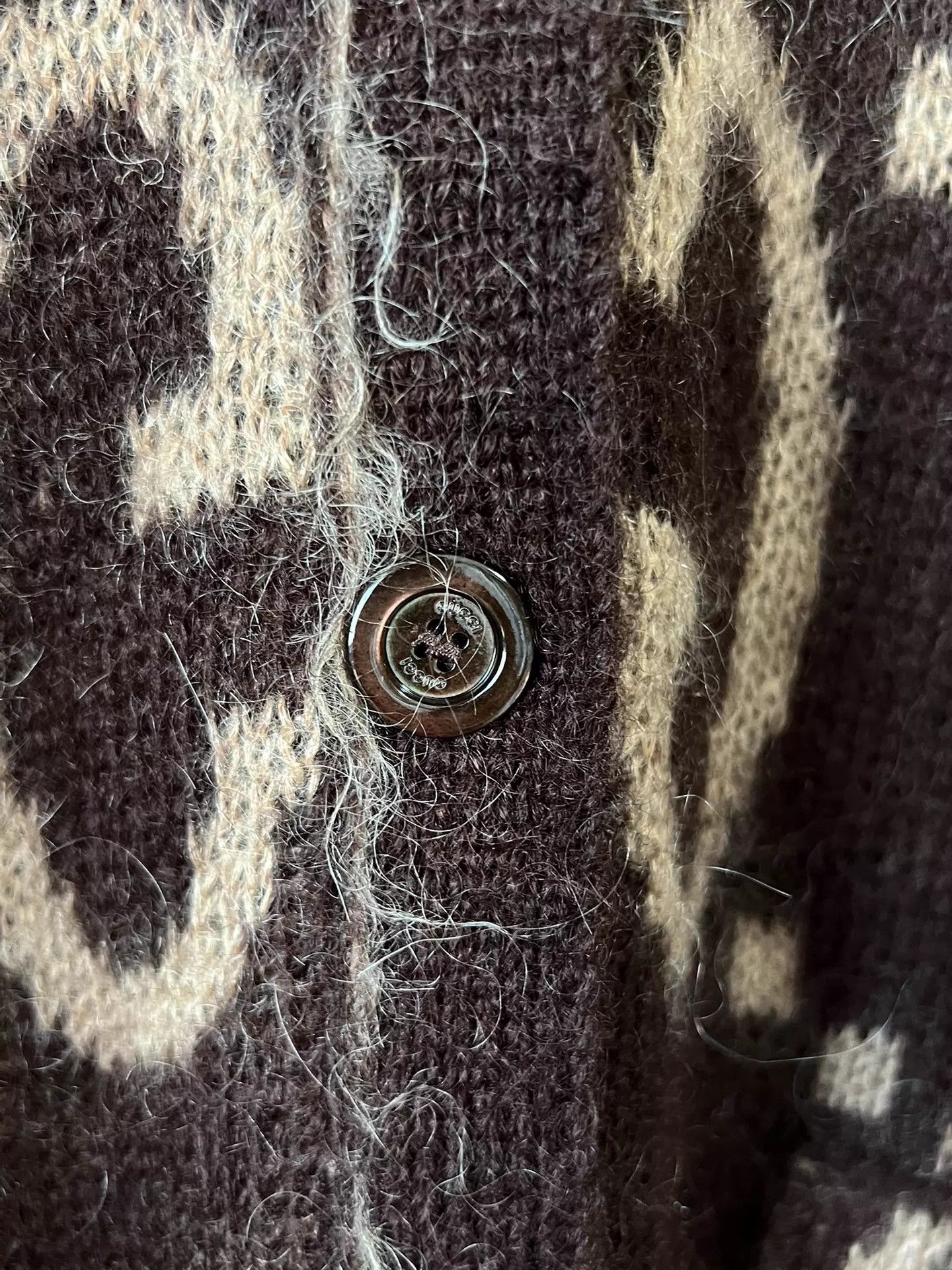Gucci Gucci Double-Faced Mohair GG Monogram Cardigan Caramel L Size L / US 10 / IT 46 - 5 Thumbnail