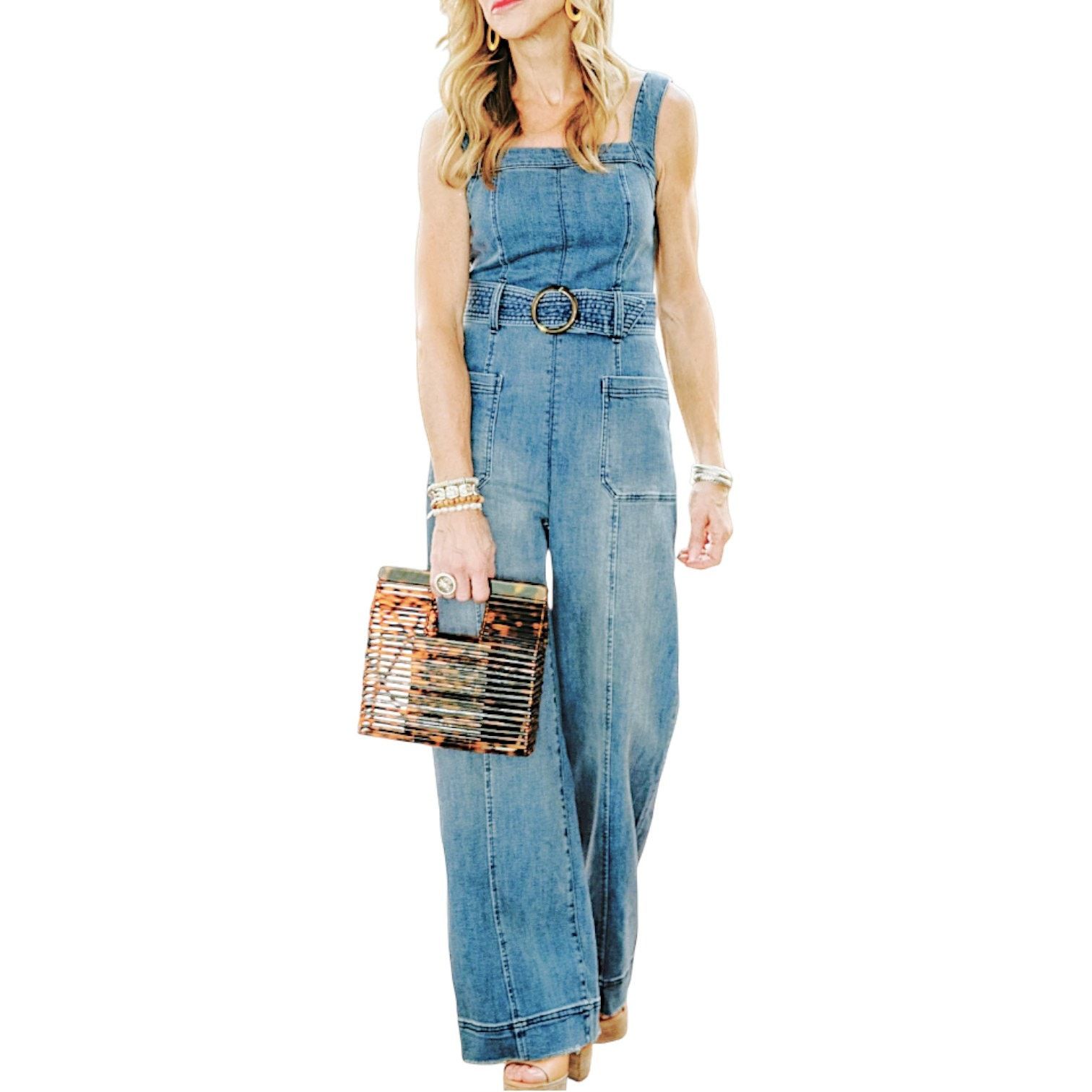 Anthropologie Anthropologie Blue Denim Jumper | Size 6 Size 28" / US 6 / IT 42 - 8 Thumbnail