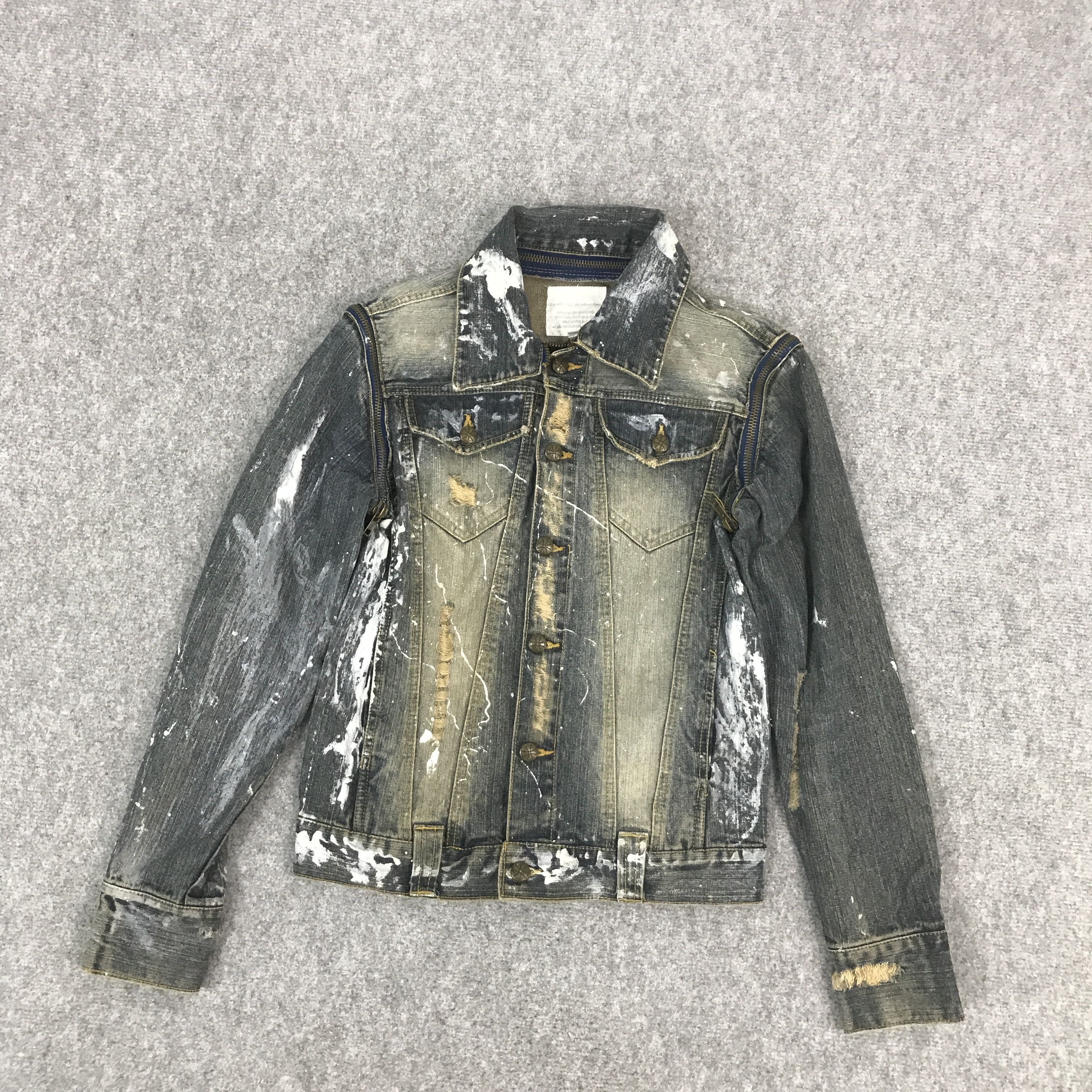 If Six Was Nine × Japanese Brand JAPANESE BRAND DENIM DISTRESSED PUNK JACKET Size US M / EU 48-50 / 2 - 1 Thumbnail