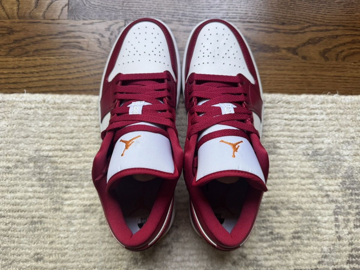 Jordan Brand 9 Jordan 1 Low Cardinal Red White Nike Air Retro Size US 9 / EU 42 - 4 Thumbnail