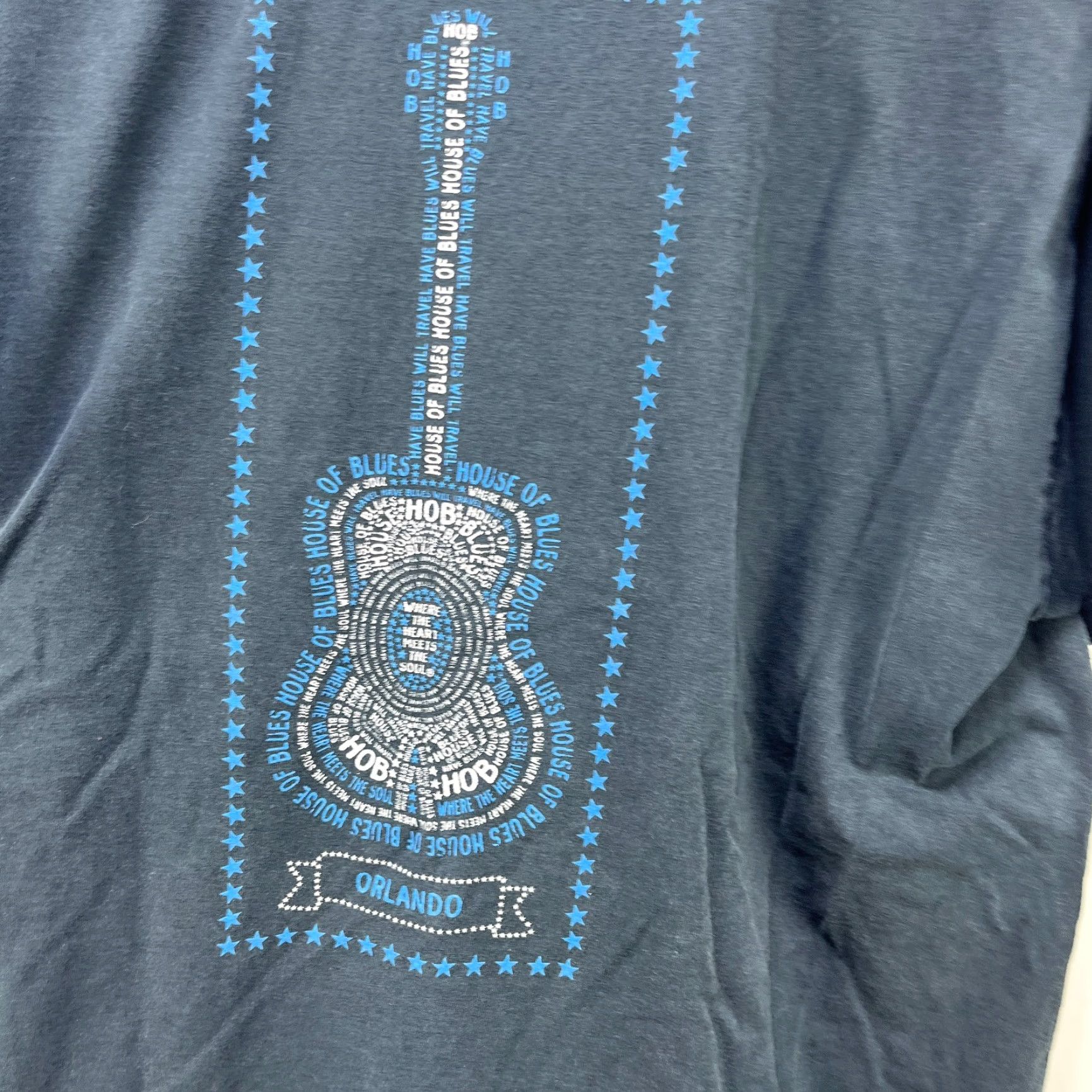 Vintage VINTAGE House Of Blues T-Shirt 2XL Black Crew Neck Short Sleeve Mens 90s Guitar Orlando Nature Summer Spring Fall Size US XXL / EU 58 / 5 - 6 Thumbnail