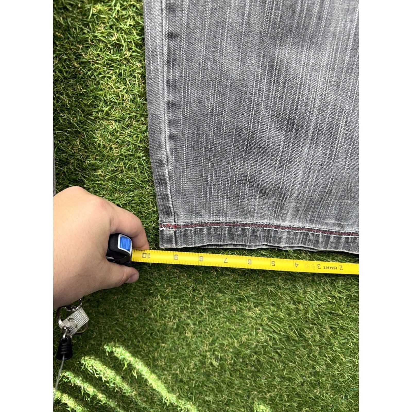 Vintage VINTAGE roman royalty Jeans Mens 40x32 Loose Baggy Wide-Leg 2000s Hip Hop 5-Pocket Denim Gray Cotton Buttons Zip Inseam 32 Mens Size US 40 / EU 56 - 7 Thumbnail