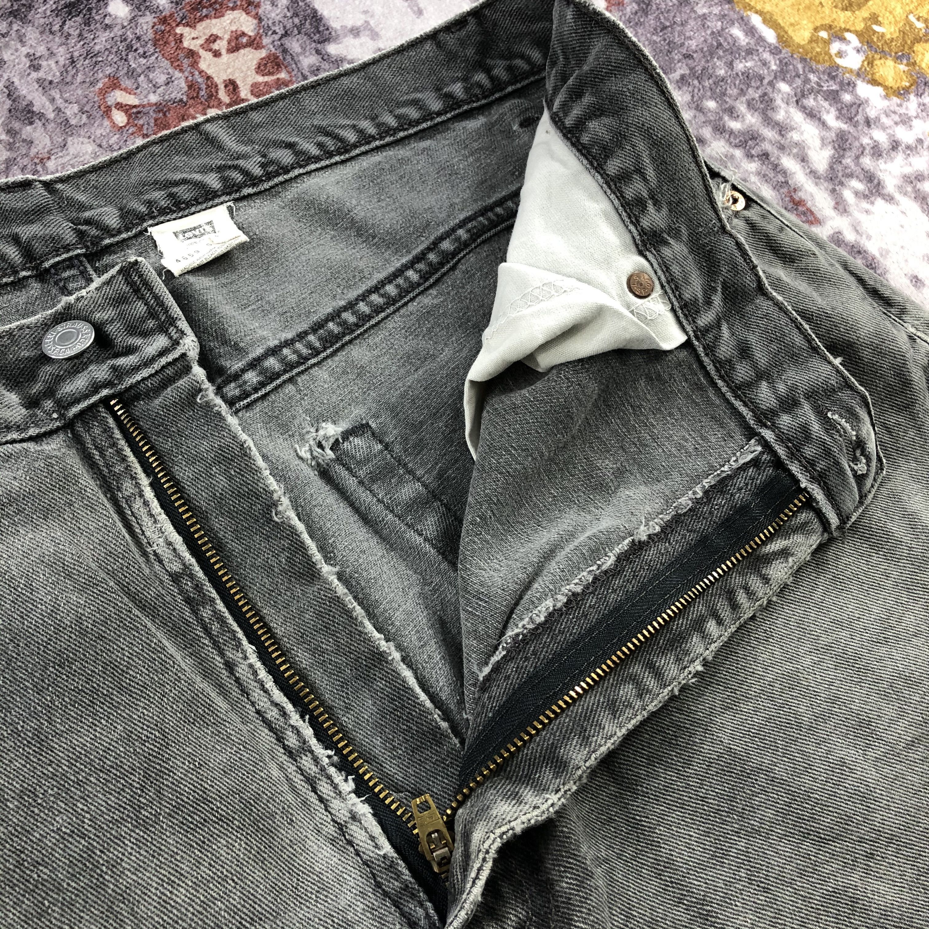 Levi's × Vintage 90s Vintage Faded Black Levis 505 Jeans-JM2630 Size US 37 - 15 Thumbnail