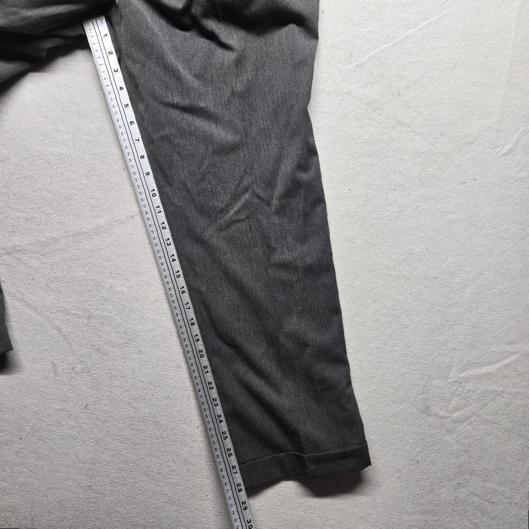 Vintage Louis Raphael Dress Pants Gray Flat Front 36 x 29 Adult Men's Regular Rayon Casual Business Size US 36 / EU 52 - 6 Thumbnail