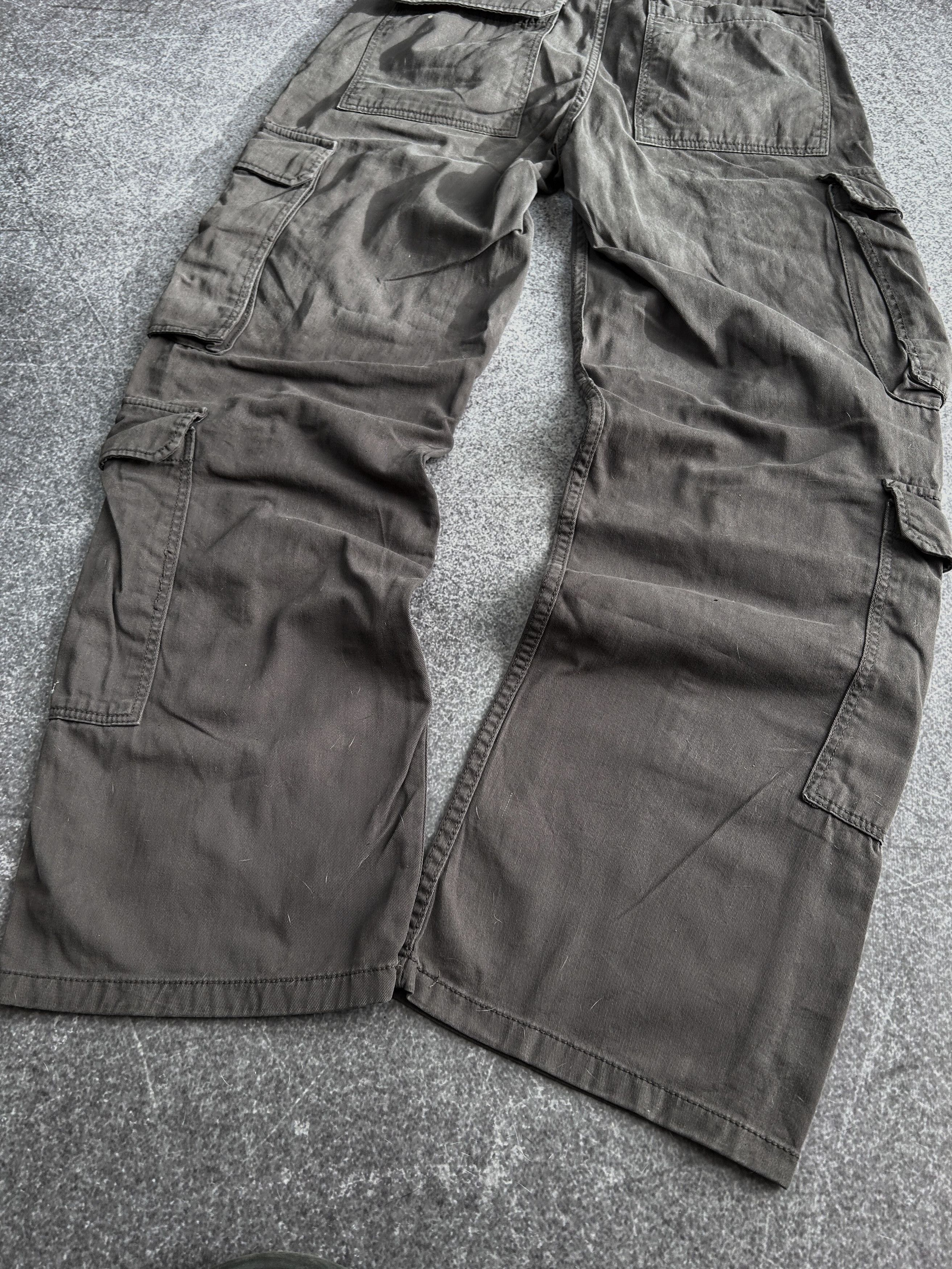 Vintage RARE RICK OWENS RAF SIMONS STYLE CARGO FADED JEANS 90S Size US 30 / EU 46 - 5 Thumbnail