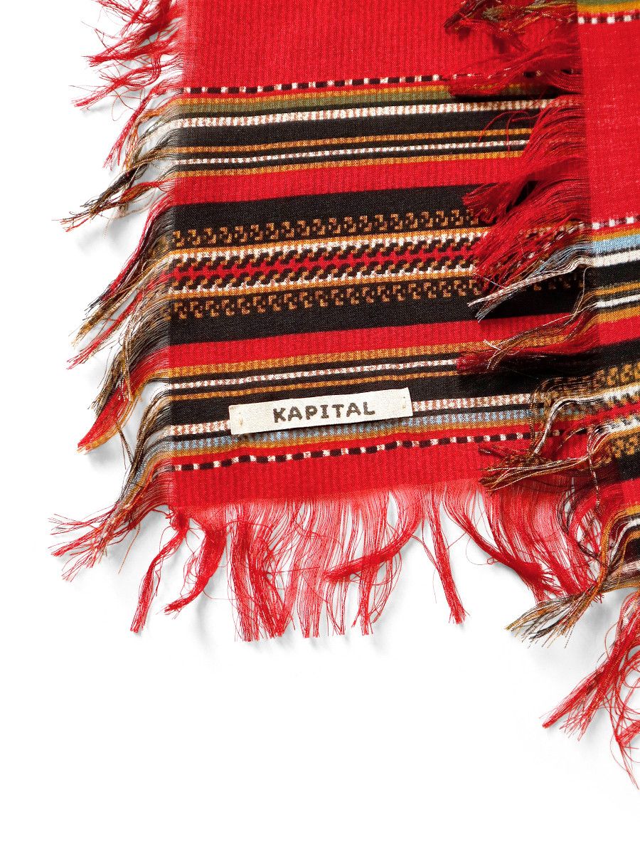 Kapital Kapital Rayon Fringe Scarf Pecos Stripe Size ONE SIZE - 2 Thumbnail