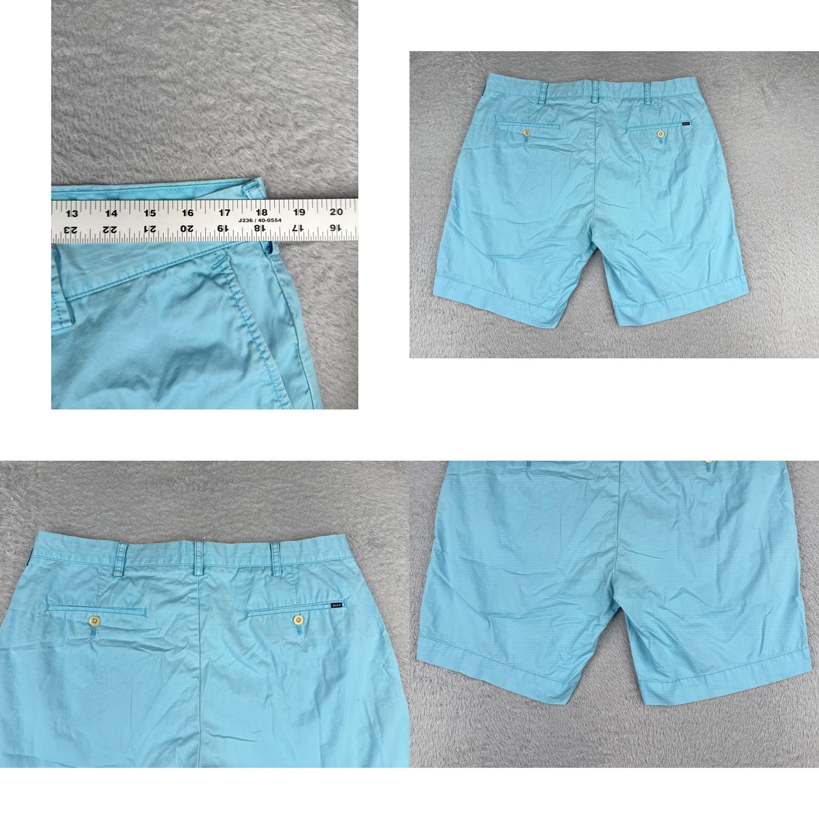 Polo Ralph Lauren Polo Ralph Lauren Mens Shorts Chino 38 Blue Cotton Nylon Cotton Blend Zip Pockets Classic Flat Front Casual Size US M / EU 48-50 / 2 - 9 Thumbnail
