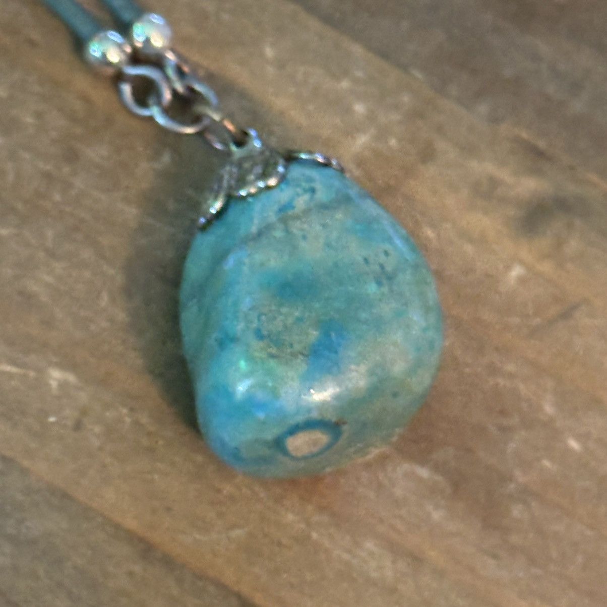 Vintage Vintage polished rock pendant necklace Size ONE SIZE - 3 Thumbnail