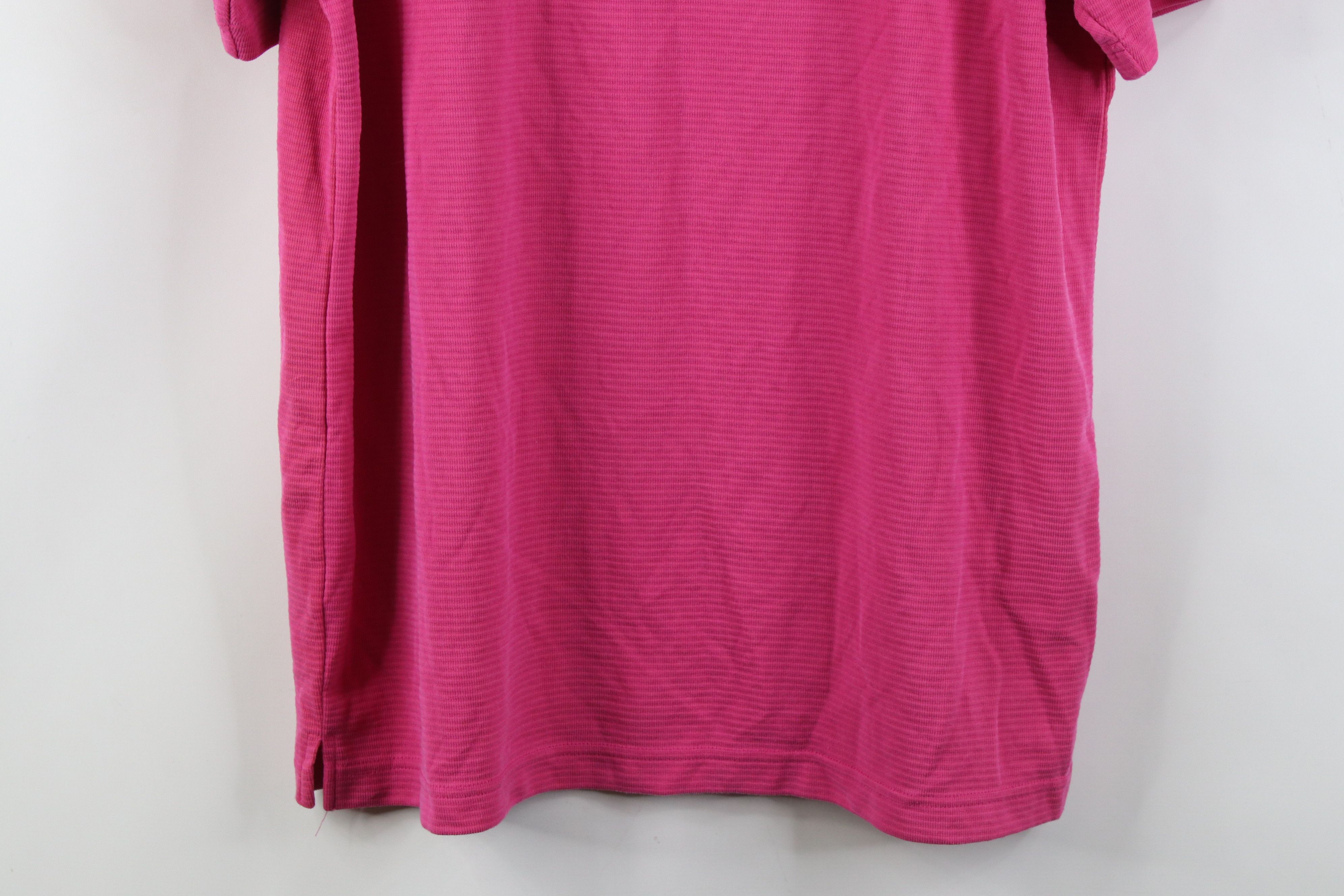 BUGATCHI Bugatchi Blank Faded Thermal Knit Short Sleeve T-Shirt Pink Size US M / EU 48-50 / 2 - 11 Thumbnail
