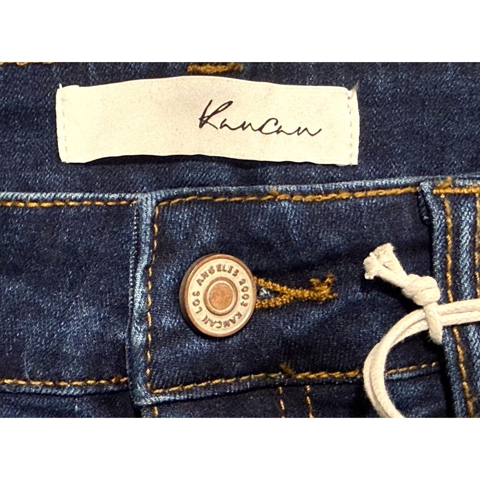 Vintage NWT KanCan Jeans Women's 4 Dark Indigo Mid Rise Bootcut Stretch Denim Shirt? Size 27" / US 4 / IT 40 - 5 Thumbnail