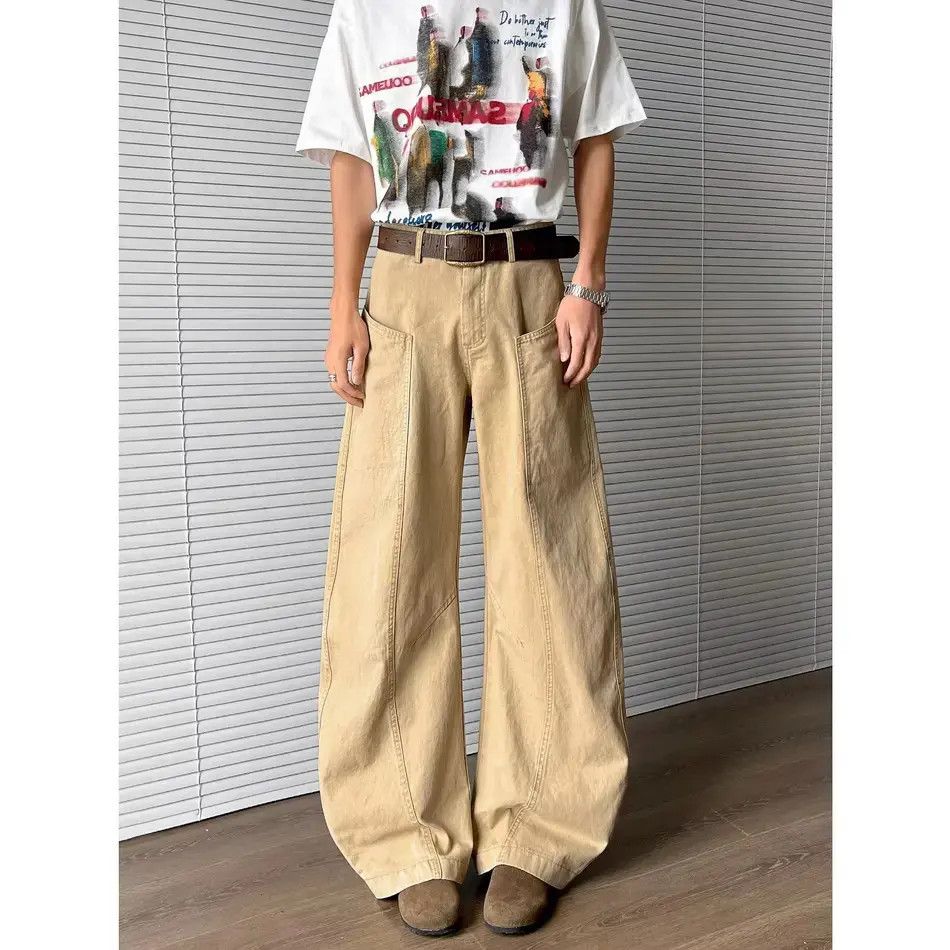 Japanese Brand Retro loose fit patchwork wide leg jeans Size US 32 / EU 48 - 2 Thumbnail
