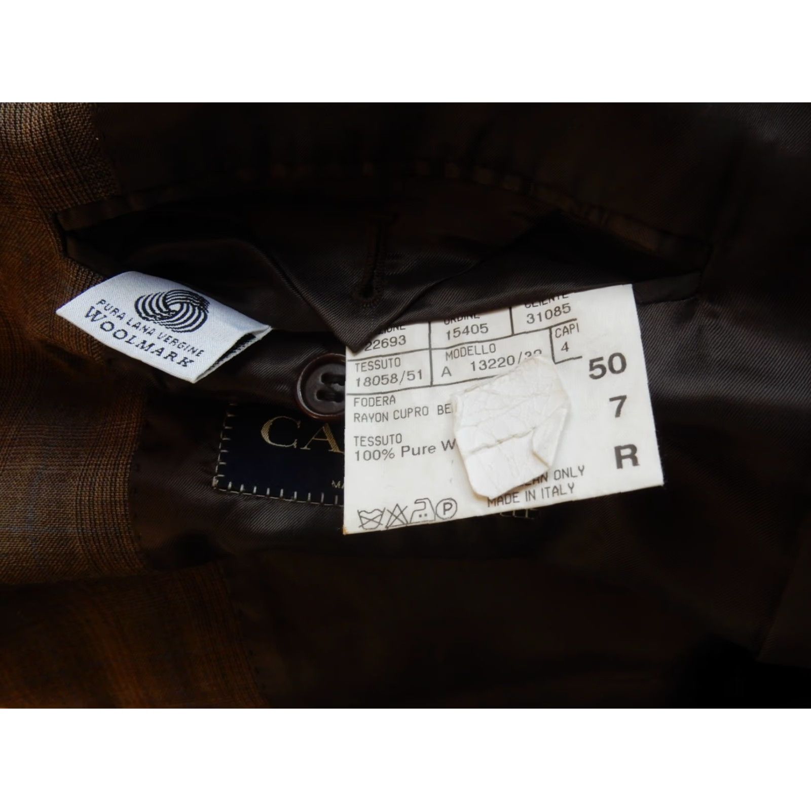Ermenegildo Zegna VINTAGE Ermenegildo Zegna Blazer Men 50R Wool Plaid Brown Size 50R - 8 Thumbnail
