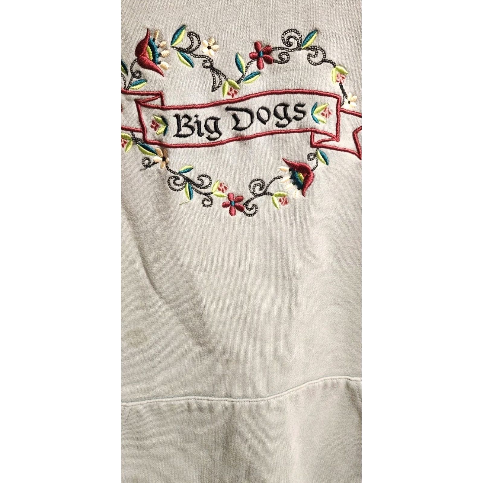 Big Dogs VINTAGE Big Dogs Hoodie Women 2XL Floral Embroidered Pullover Sweatshirt Blue Knit Embroidered 90s Womens Size XXL / US 16-18 / IT 52-54 - 6 Thumbnail