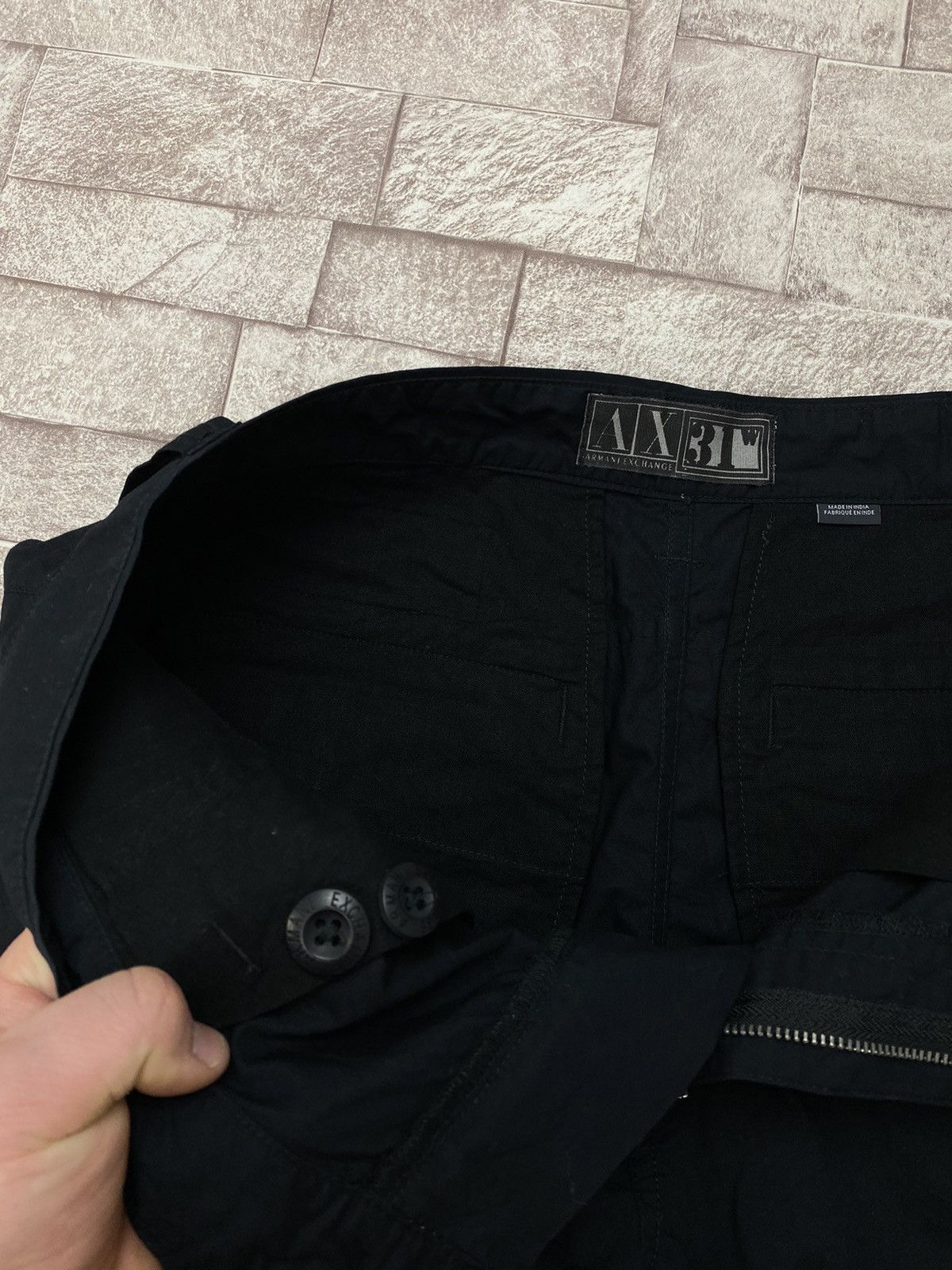 Armani Exchange × Band Tees Armani Cargo Shorts pants Silver Logo 31 by Kanye West Size US 31 - 10 Thumbnail