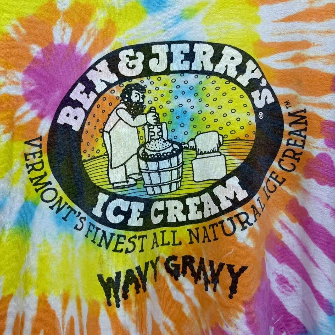 Vintage Vintage 90s Ben & Jerry's Wavy Gravy Shirt (Size L) wts03 Size US L / EU 52-54 / 3 - 3 Thumbnail
