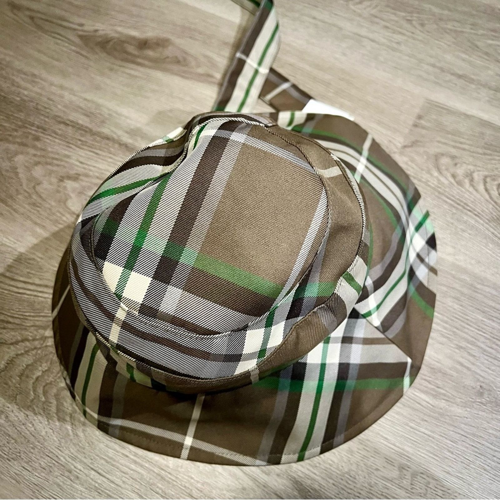 Other NWT Claudie Pierlot Checked Sun Hat Ribbon Tie Wide Brim Size ONE SIZE - 2 Thumbnail