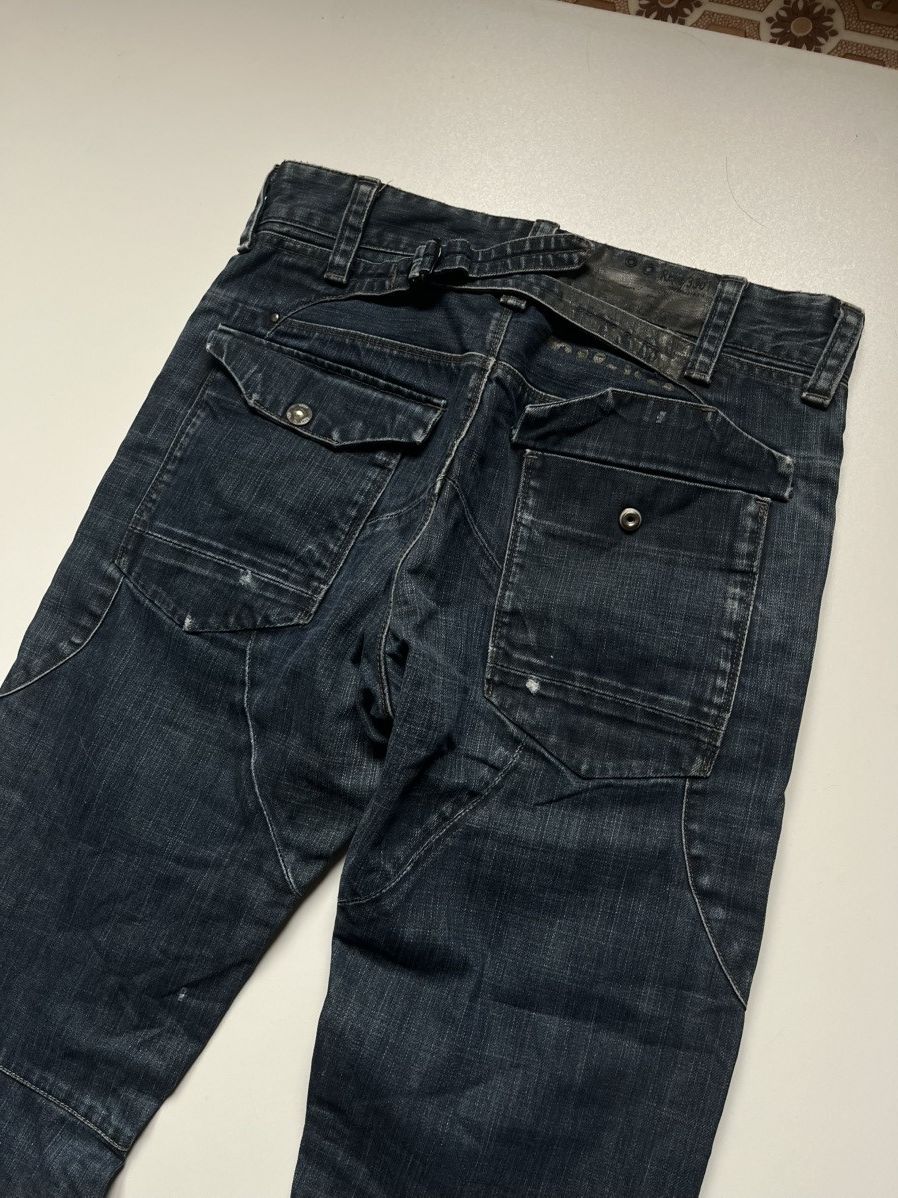 G-Star × Pharrell Vintage g star raw denim cinch back jeans low rise flared Size US 31 - 4 Thumbnail