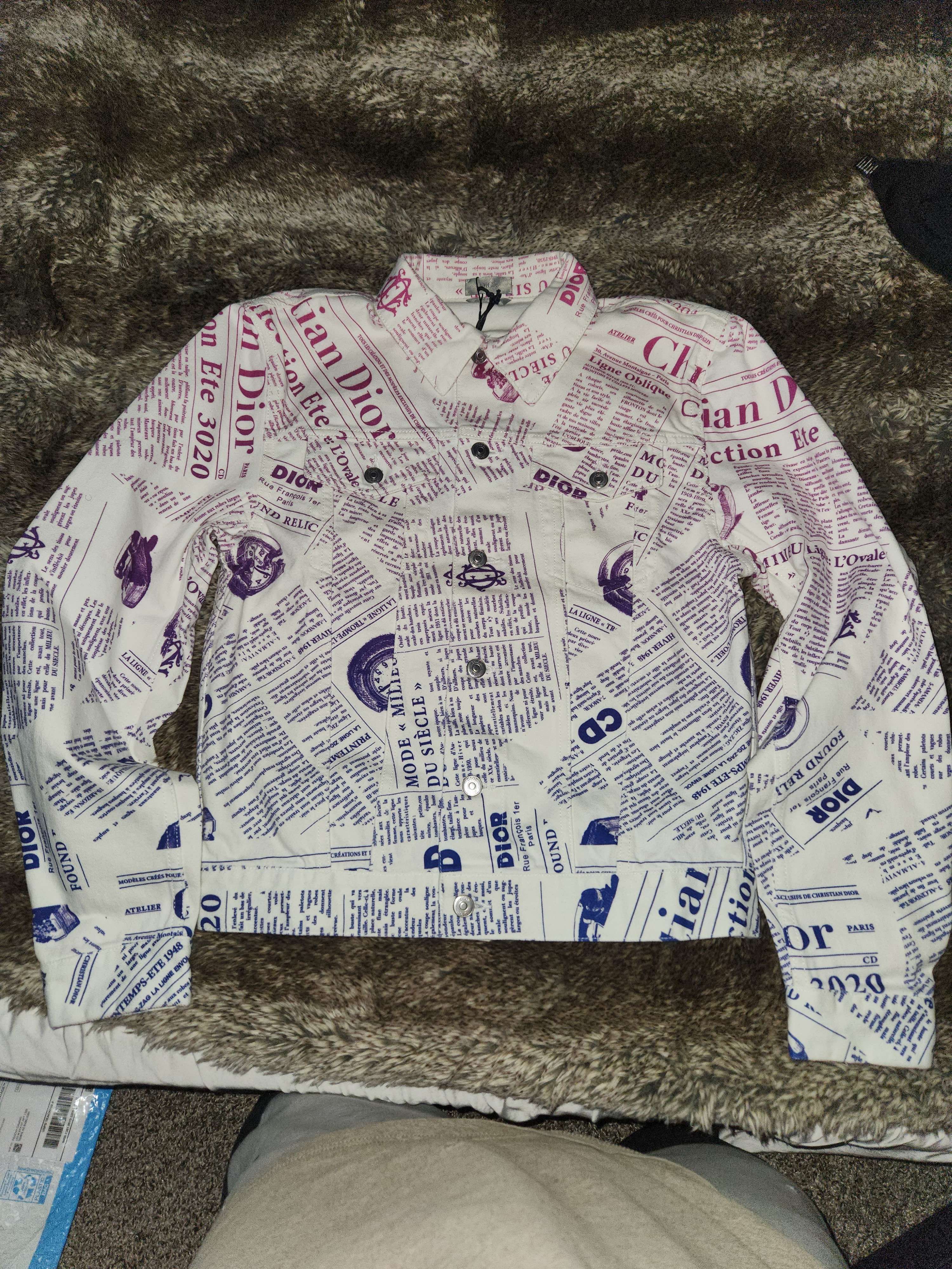 Dior x Daniel Arsham Denim Newspaper Jacket