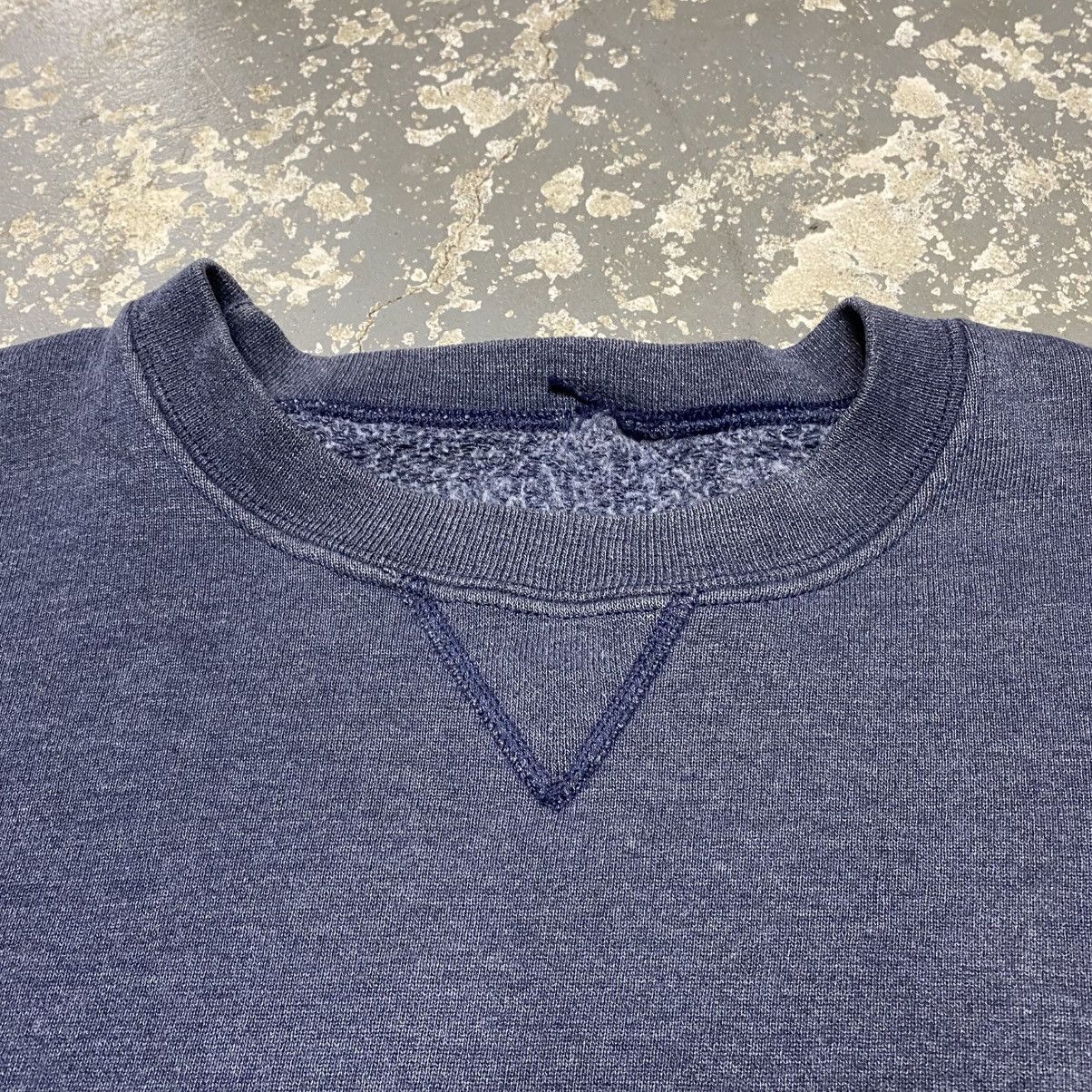 Russell Athletic × Vintage Vintage Russell Athletic Grey/Navy Blank Boxy Crewneck Hoodi Size US XL / EU 56 / 4 - 4 Thumbnail