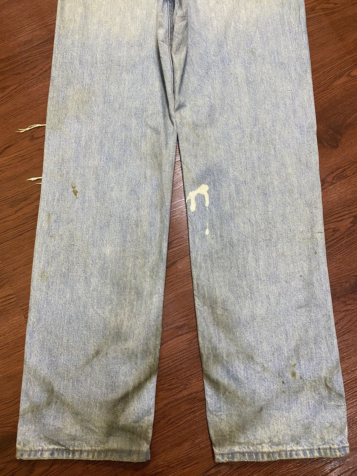 Japanese Brand Vintage Uniqlo Acid Wash Ripped Loose Jeans Size US 30 / EU 46 - 6 Thumbnail