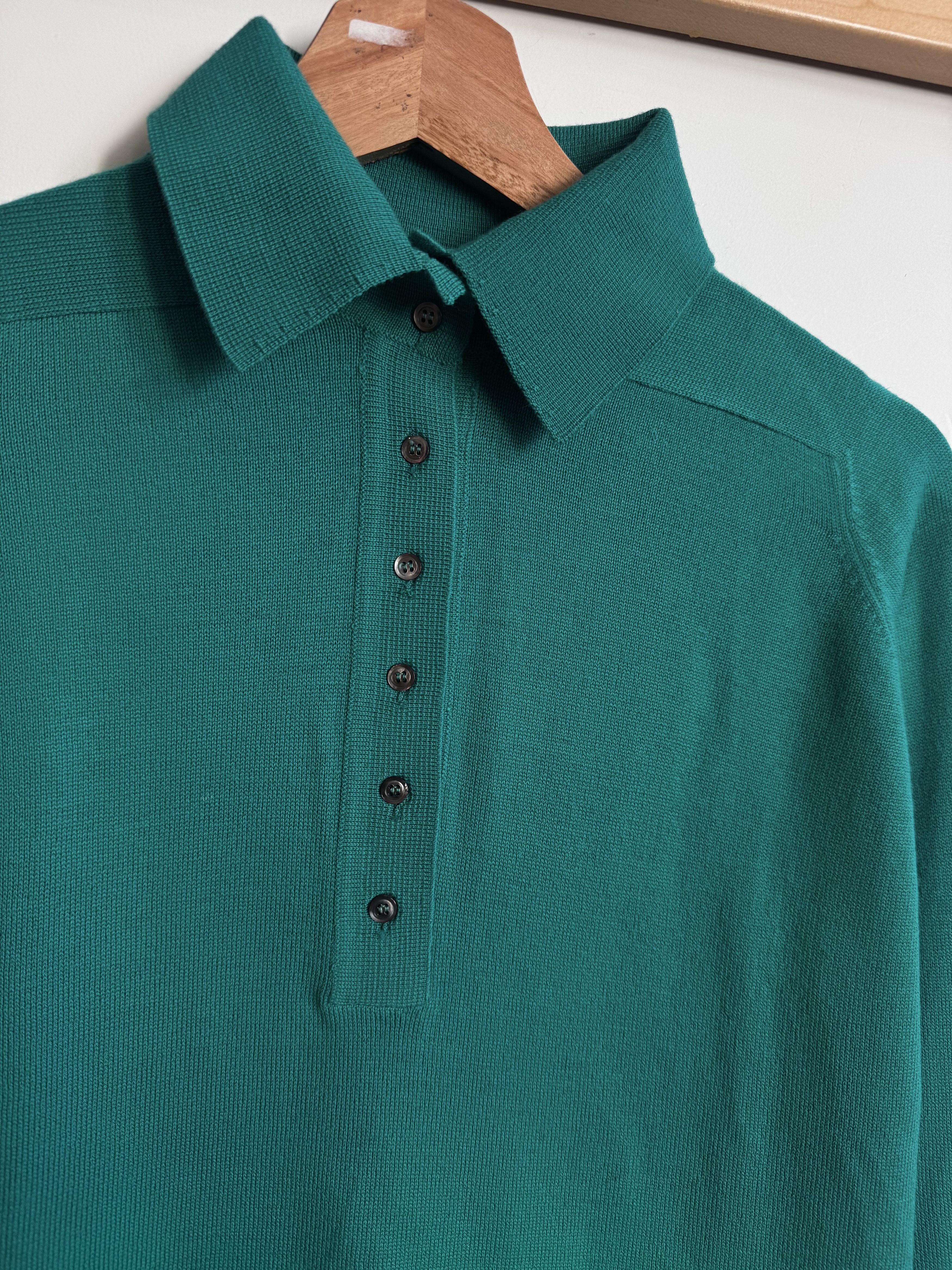 Vintage 60/70s Wool Knit Polo Sweater Size Women's S Size S / US 4 / IT 40 - 3 Thumbnail