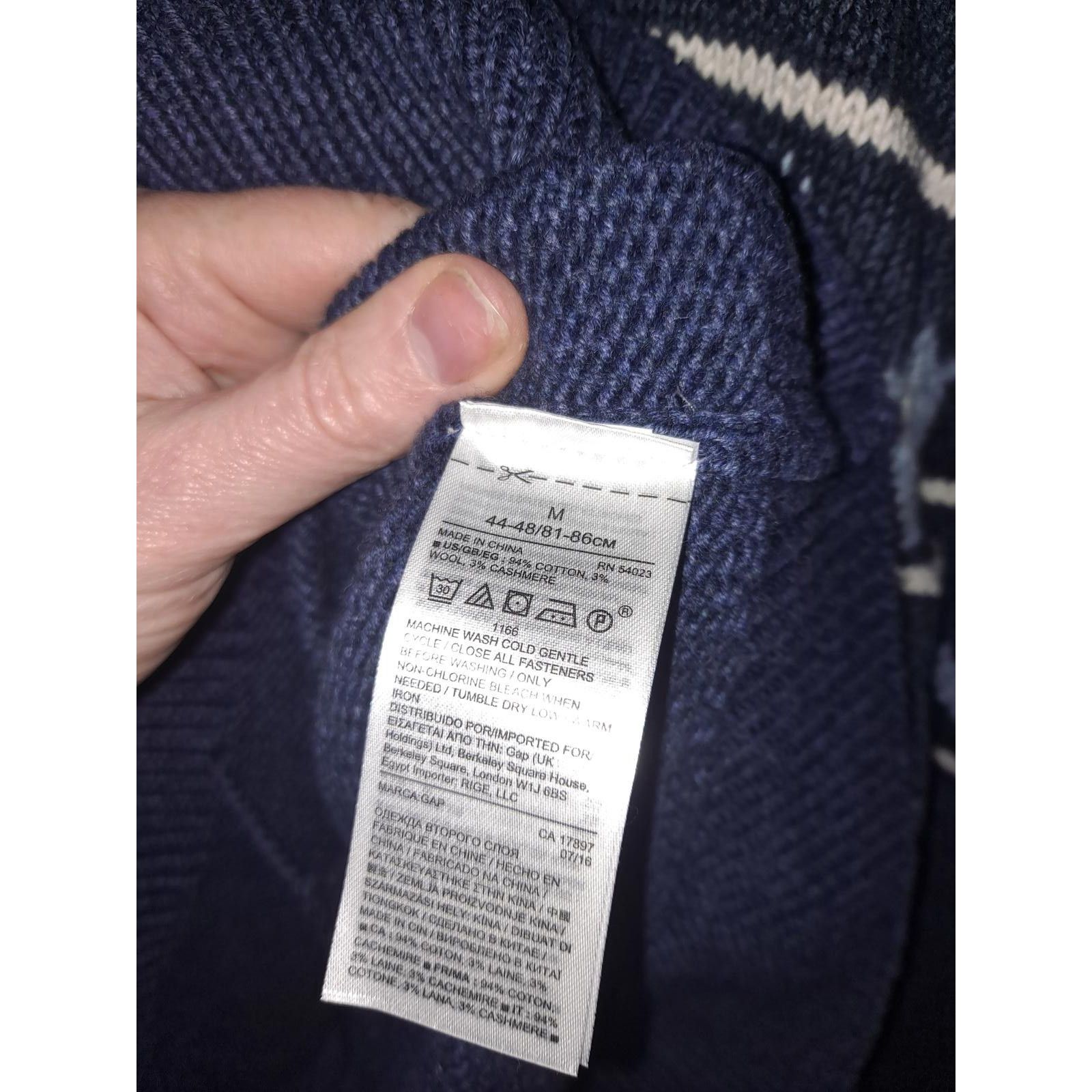 Gap Gap Blue and White Smoking Heavy Button Up Sweater Size Medi Size US M / EU 48-50 / 2 - 4 Thumbnail