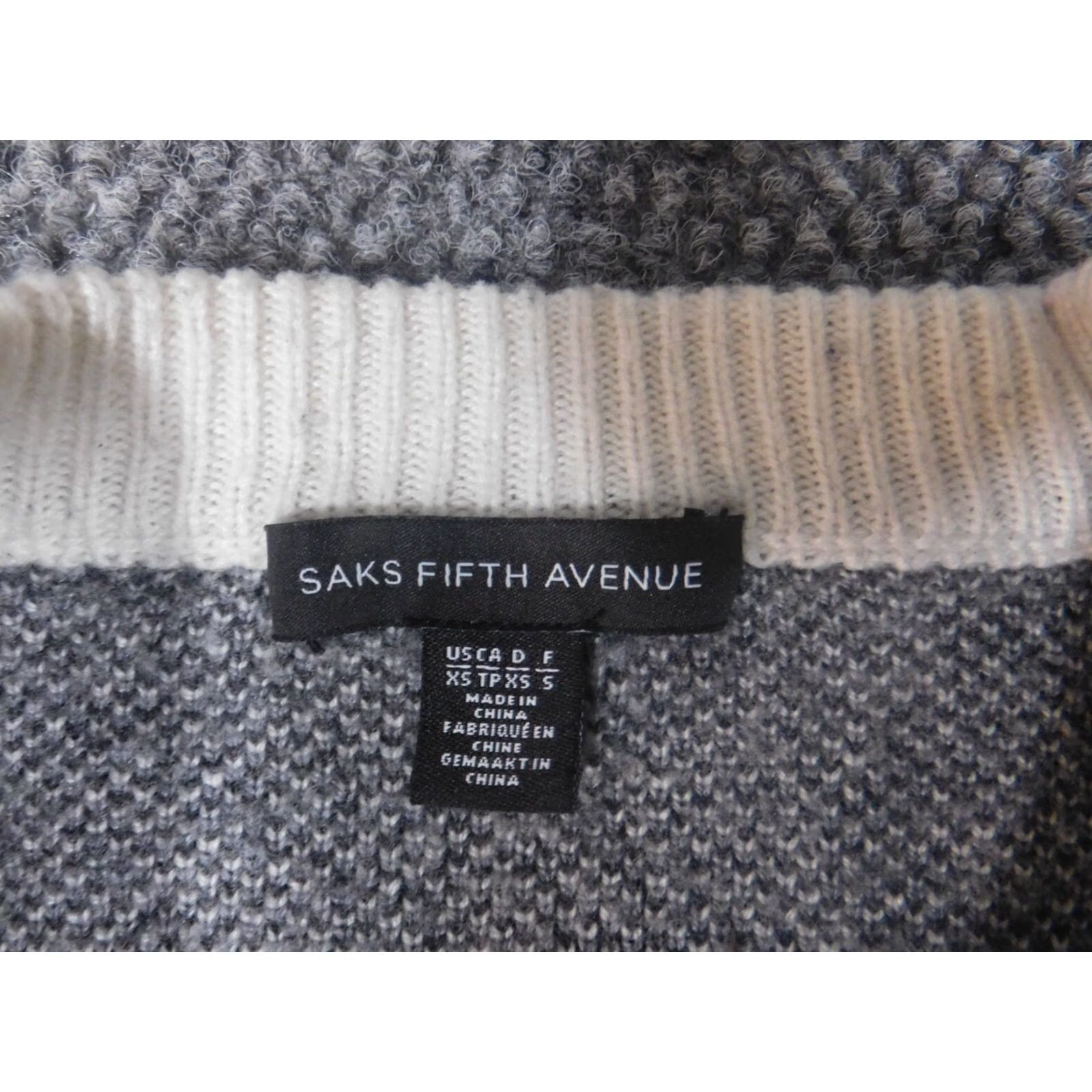Saks Fifth Avenue Saks Fifth Avenue Womens Sweater XS Gray Crew Neck Pullover Knit Wool Nylon Ruffle Long Sleeve Modern Regular Womens Size XS / US 0-2 / IT 36-38 - 5 Thumbnail