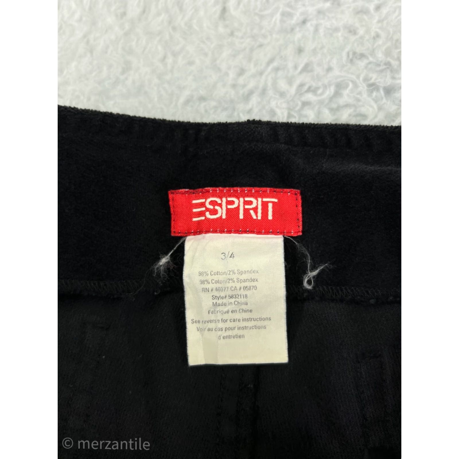 Esprit Esprit Womens Pants Chino Bootcut Black Corduroy Stretch Size 3 Casual Business Workwear Size 26" / US 2 / IT 38 - 4 Thumbnail