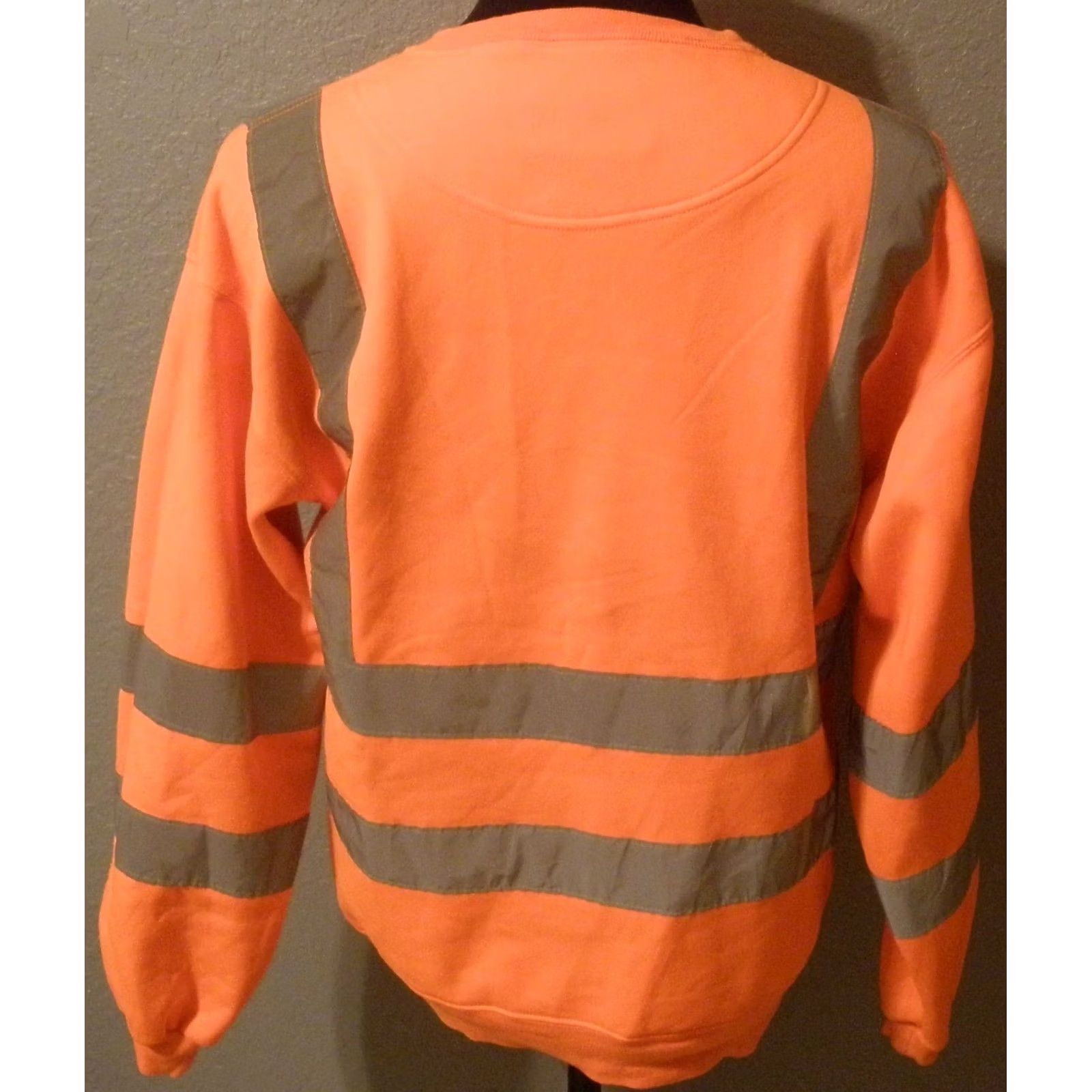 Vintage VINTAGE Safety Gear USA Hi-Viz Blaze Orange Adult M Hi-Vis Crewneck Pullover Sweatshirt Jacket Unisex, 22.5" Pit to Pit, 23" Sleeve, 28" Length Size US M / EU 48-50 / 2 - 5 Thumbnail