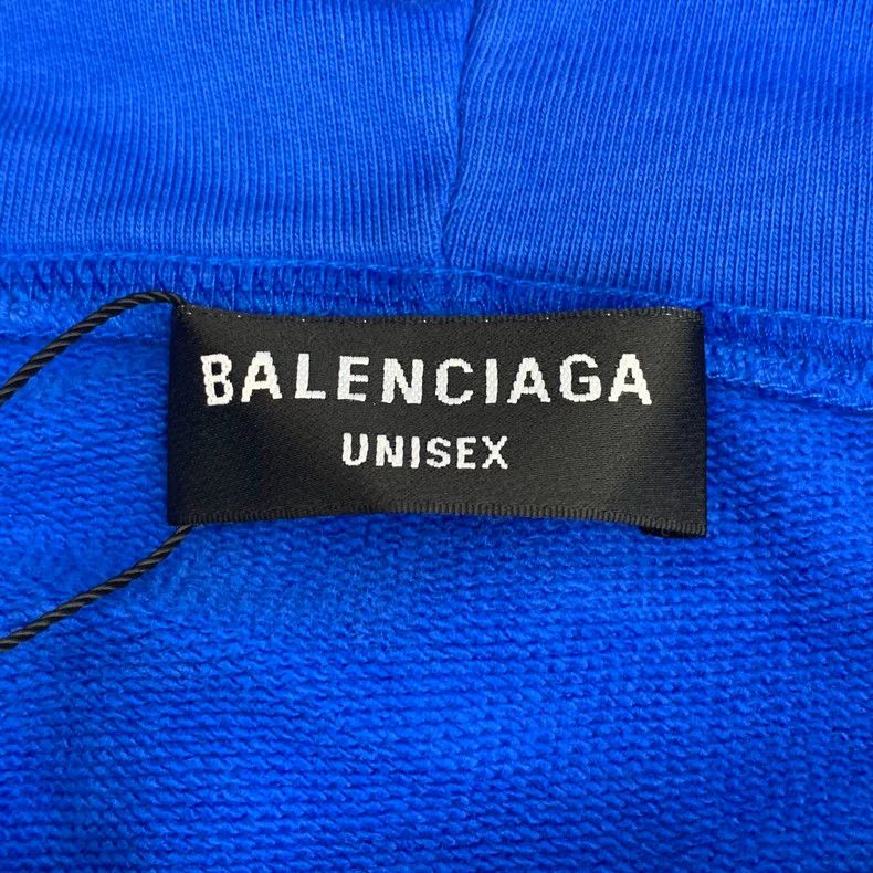 Balenciaga Balenciaga Dark blue character slogan printed cotton hoode Size US L / EU 52-54 / 3 - 5 Thumbnail