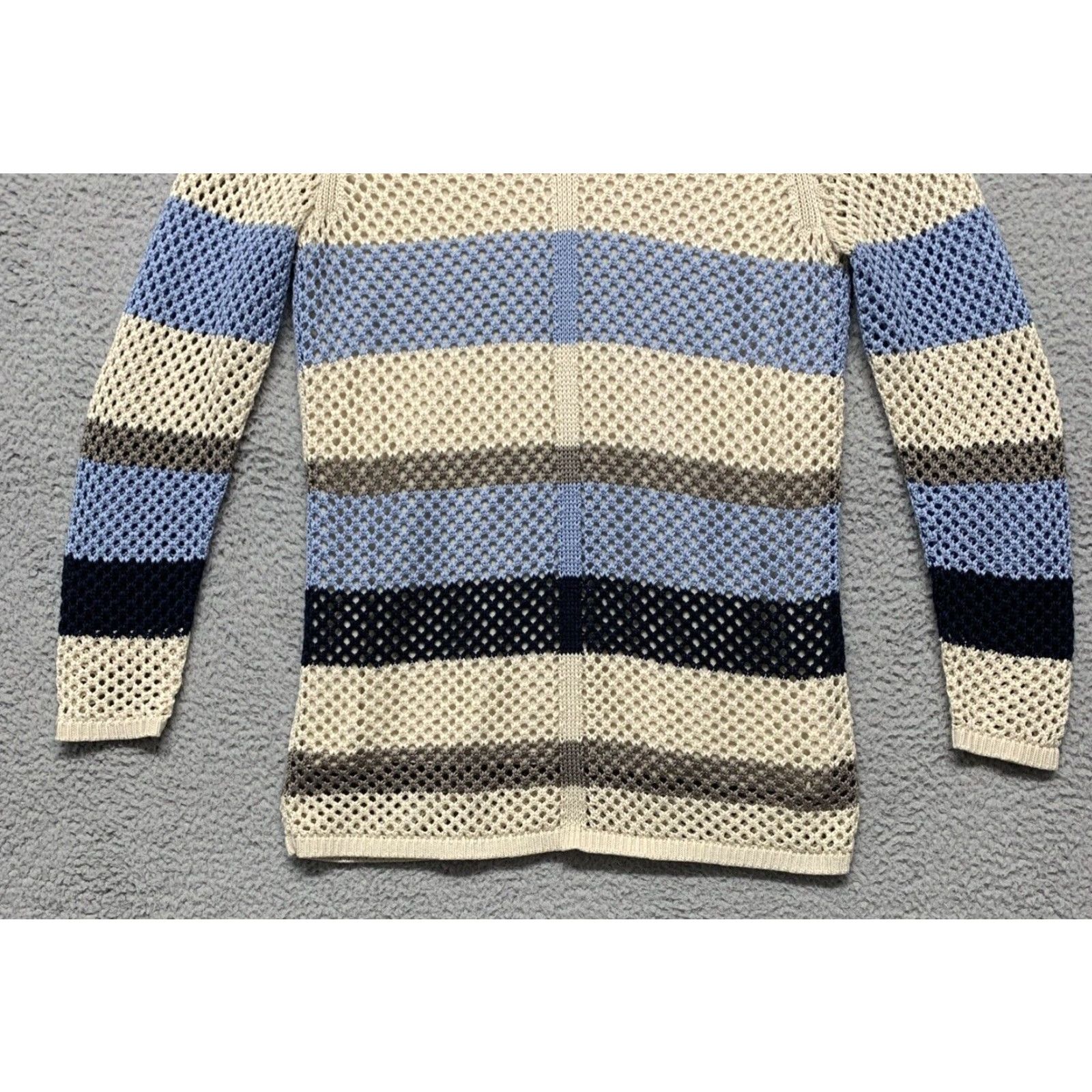 Croft & Barrow Croft & Barrow Women’s Long Sleeve Knitted Top Stripe Cream Blue Tones V-Neck M Blue Tan Women Knitted Top Stripe V-Neck Long Sleeve Croft & Barrow Size M / US 6-8 / IT 42-44 - 3 Thumbnail