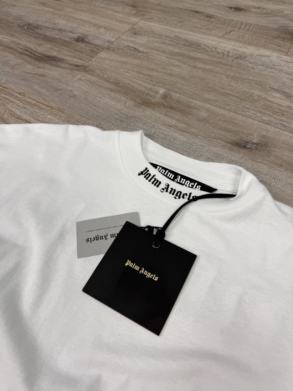 Palm Angels White Palm Angels Logo Tee Big Size US M / EU 48-50 / 2 - 8 Thumbnail