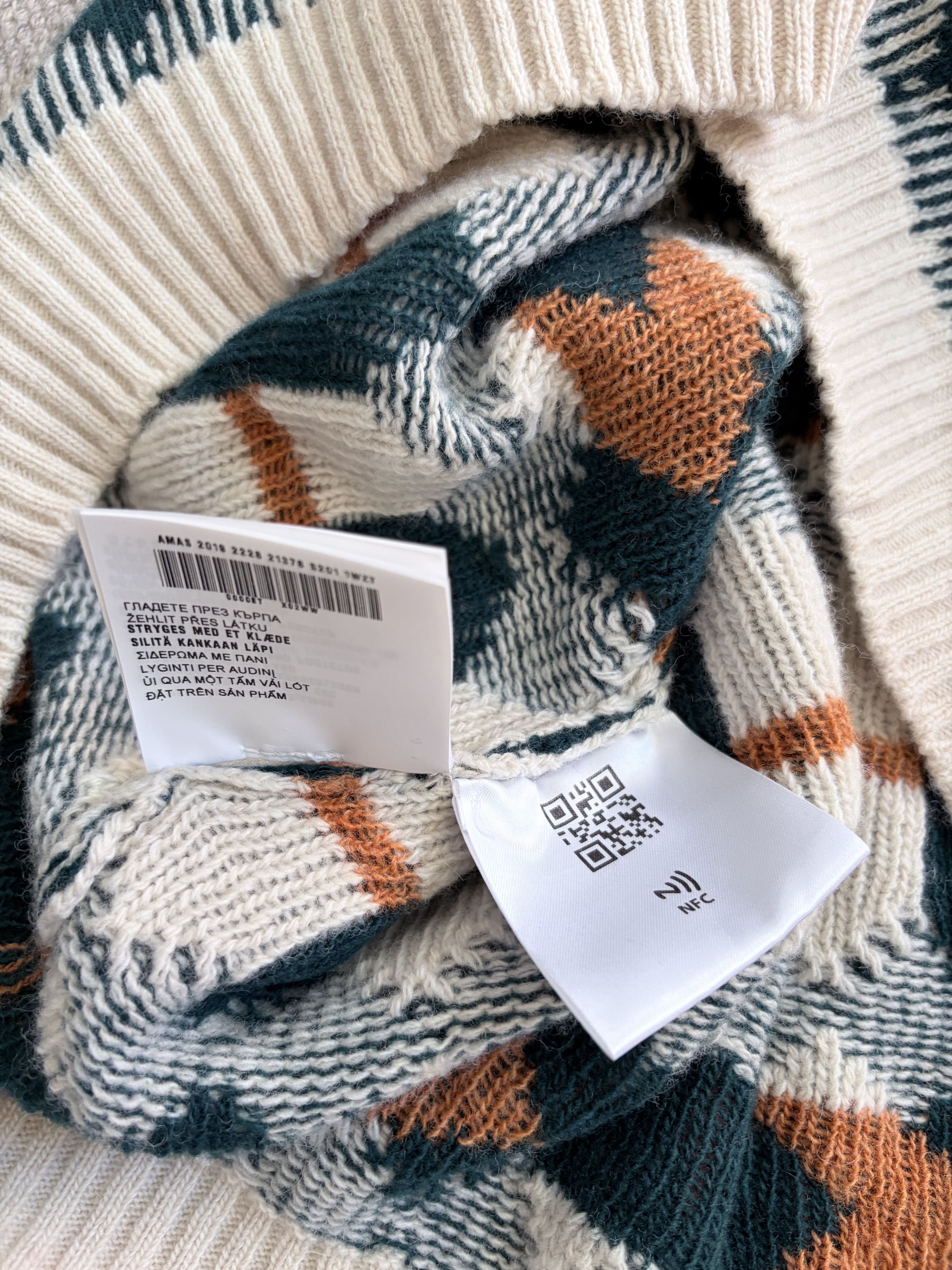 Prada Prada Milano Knit Skirt / IT 38 / Cream Teal Orange Size 28" / US 6 / IT 42 - 7 Thumbnail